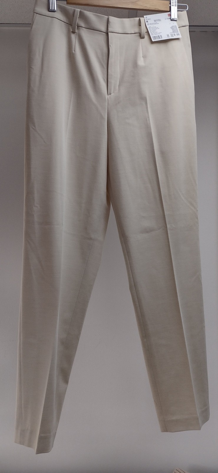 Uniqlo Smart Ankle Trousers Women M Natural Polyester Blend