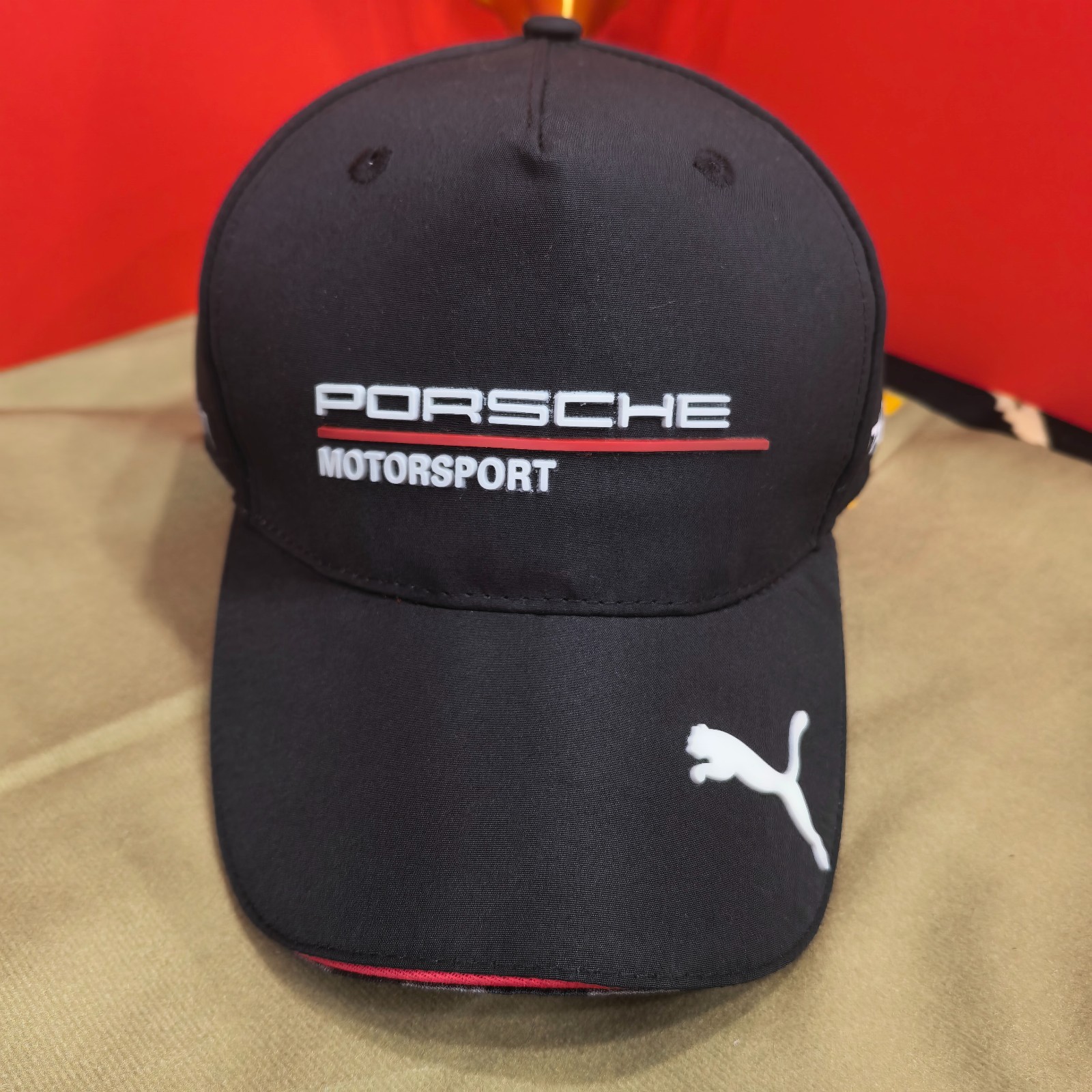 Porsche x Puma Breathable Sports Baseball Cap Black Adjustable