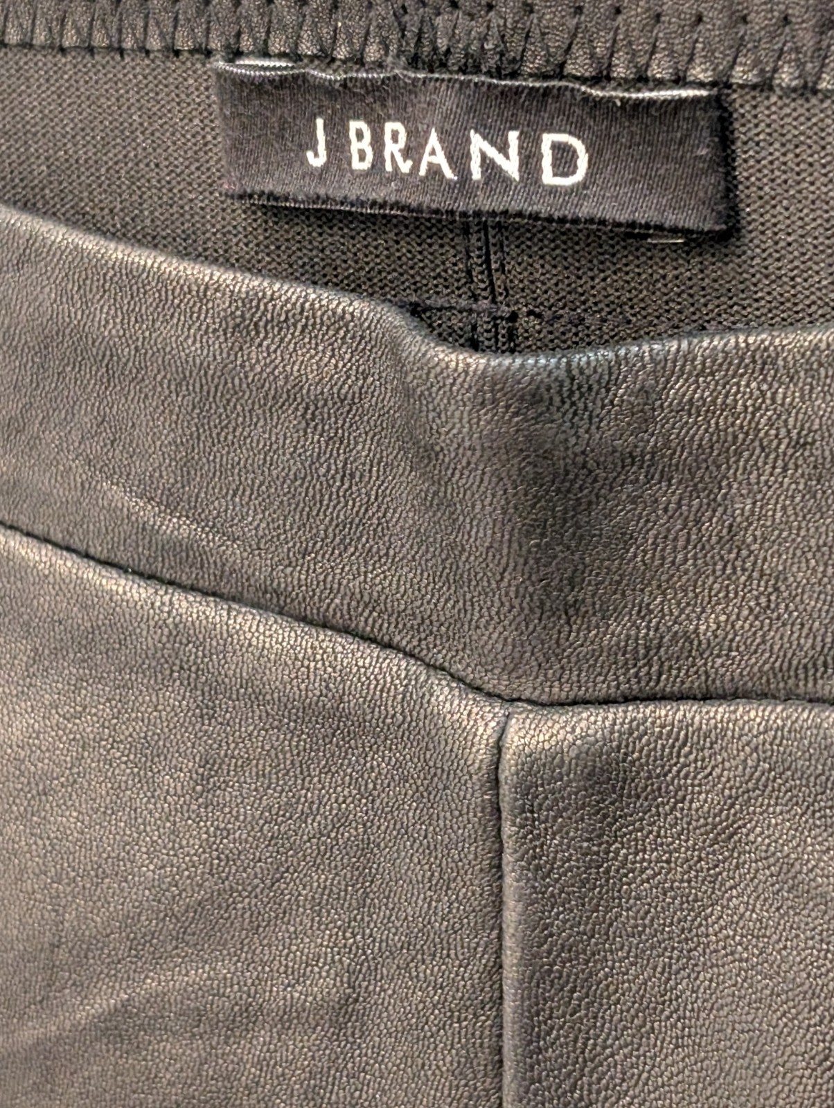 $1050 J BRAND L8007 SKINNY EDITA PULL UP LEATHER LEGGING PANTS WOMEN’S MED BLACK