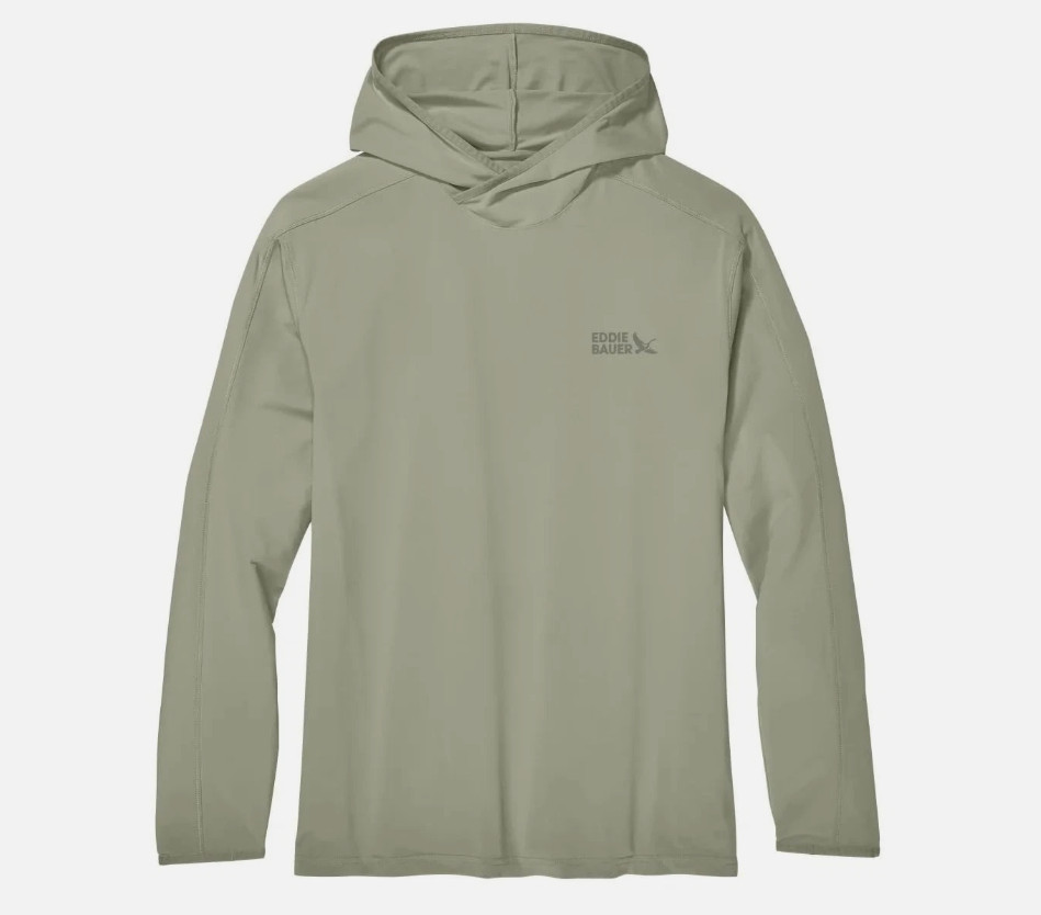 Eddie Bauer Men’s Performance Solarfoil Hoodie UPF 50+ Green Size XL