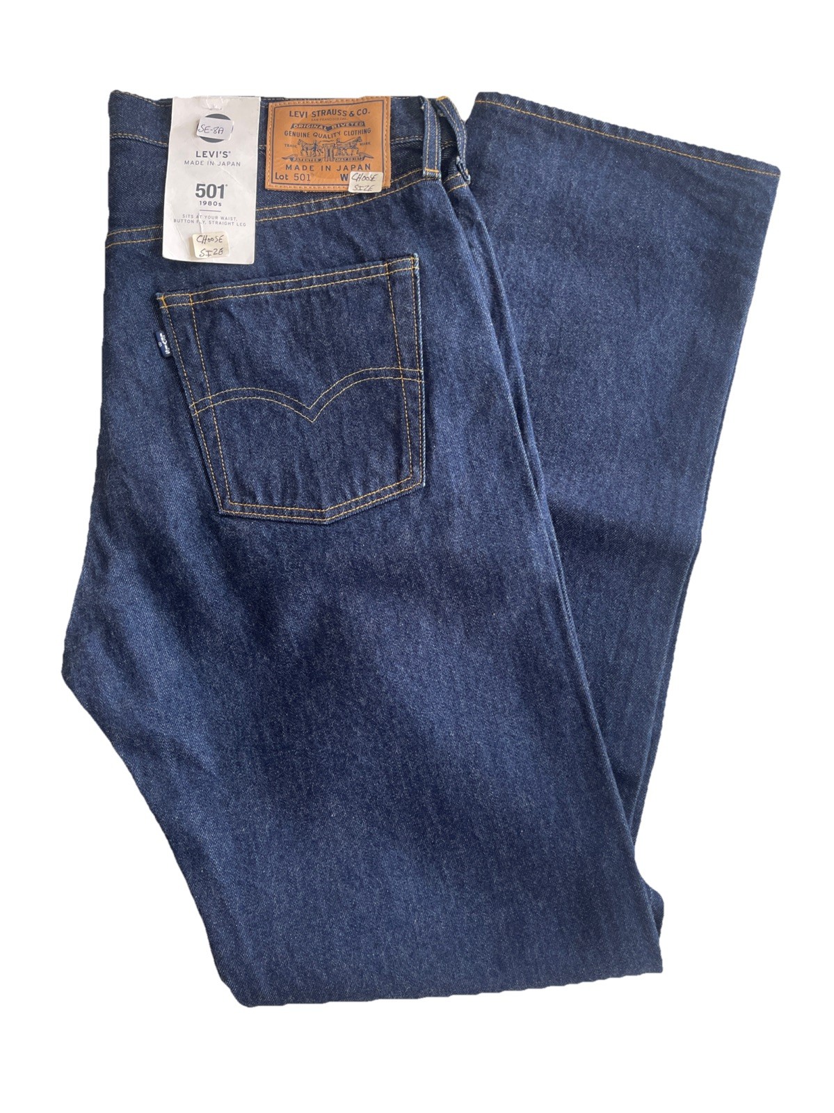 LEVI Made In Japan 1980’s 501 Dark Wash Selvedge, Various Sizes Choose