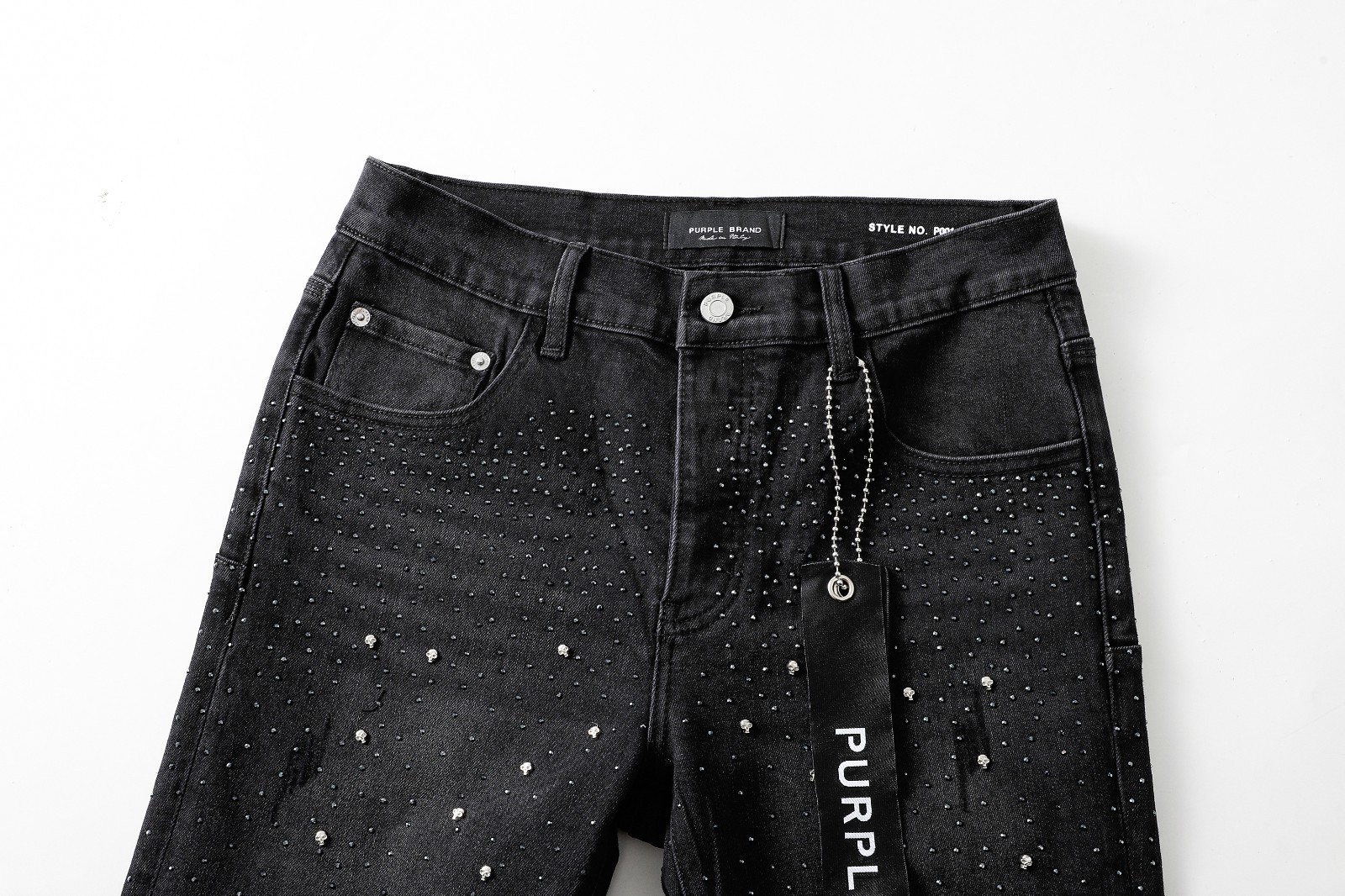 2026 New Purple brand Men’s personalized Rhinestone Leisure fashion jeans
