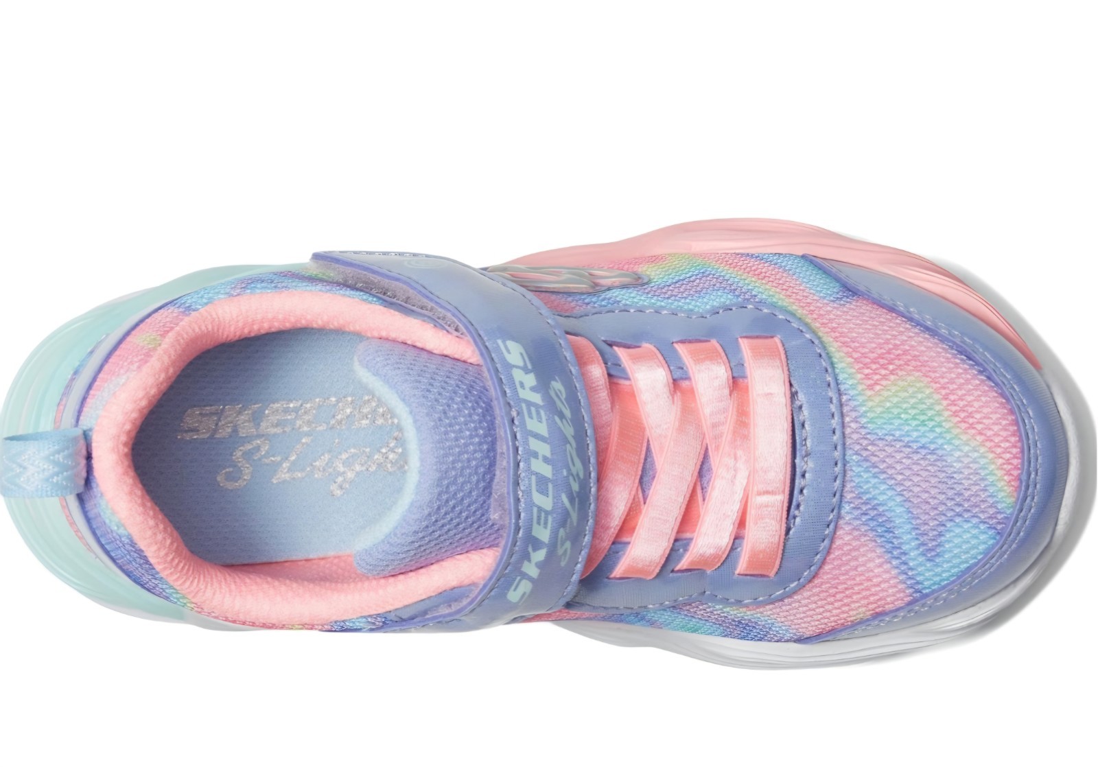 Skechers S Lights-Twisty Glow-Sorbet Swirl Periwinkle Girls Shoes (303716L/PWMT)