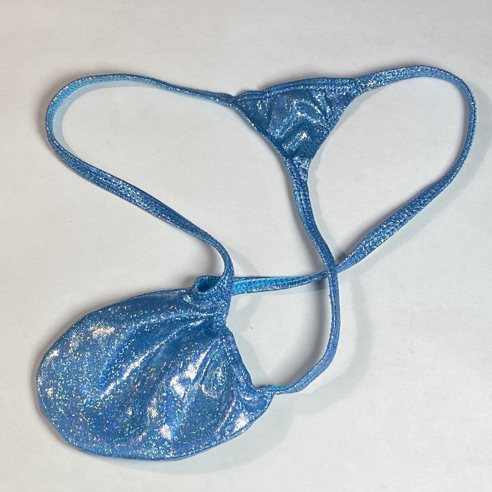 K403 G Sexy Mens Grape Smugglers Pouch String Thong Foiled Metallic Shiny