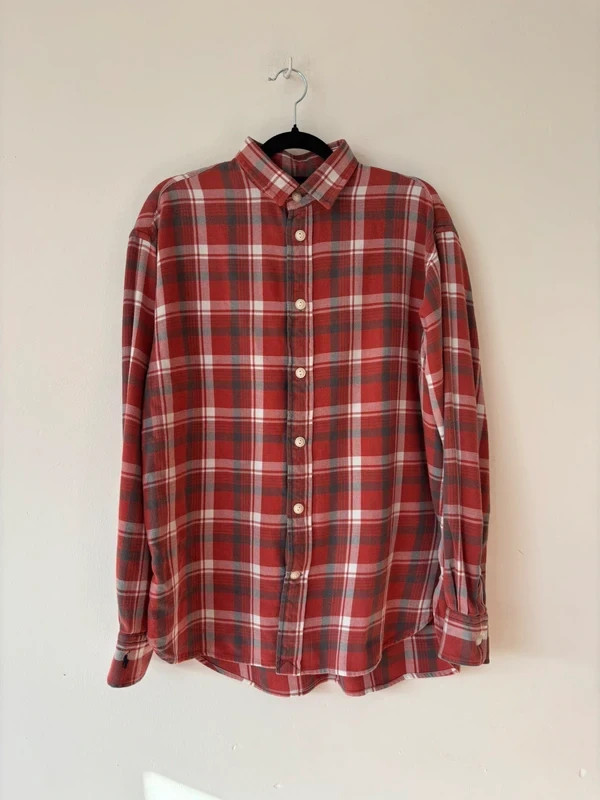 Polo Ralph Lauren Women’s Red Check Shirt Cotton Logo Button Up UK 8