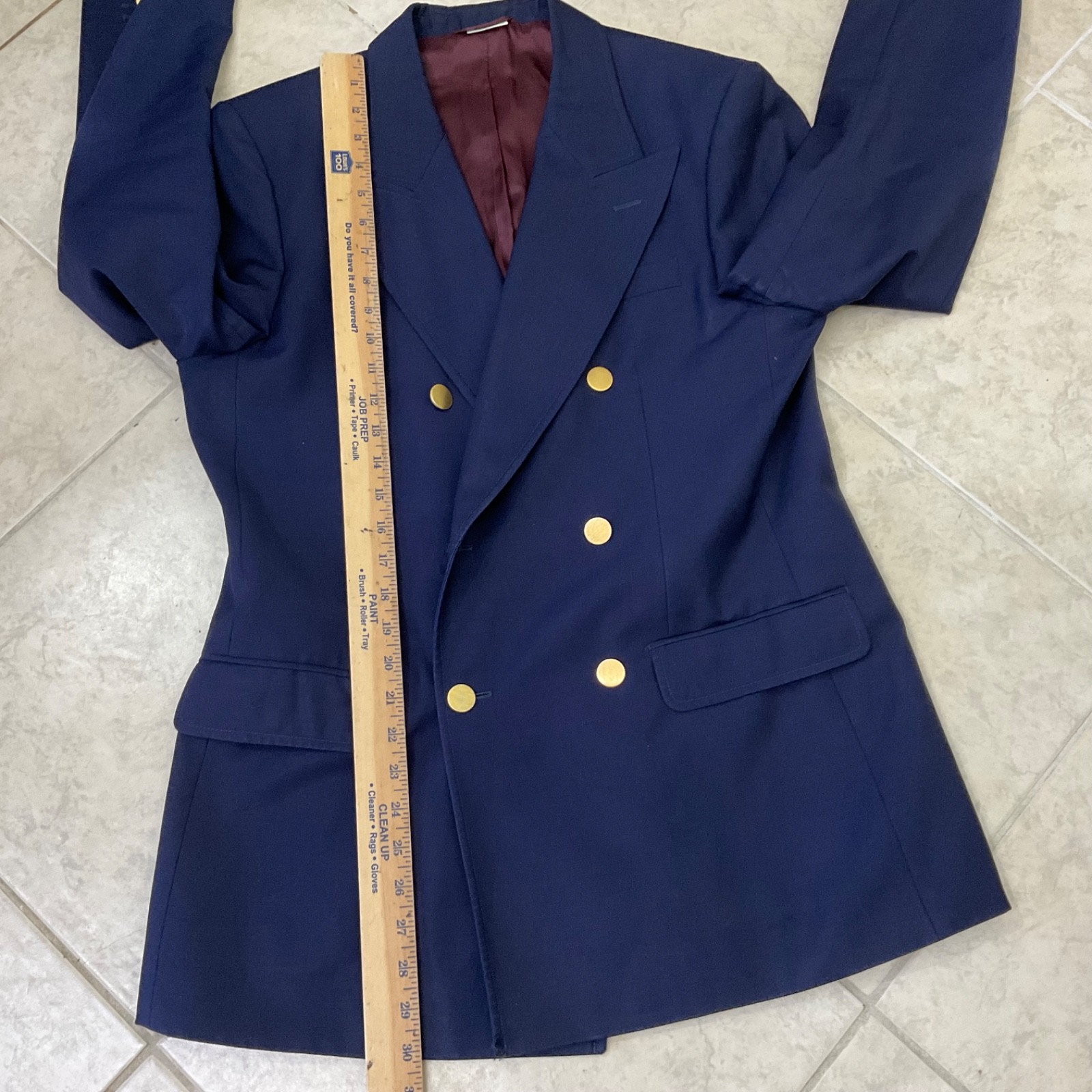 Gucci Uniform Blazer Navy Wool Mohair EU 48 US 38 Replacement parts only flaws*