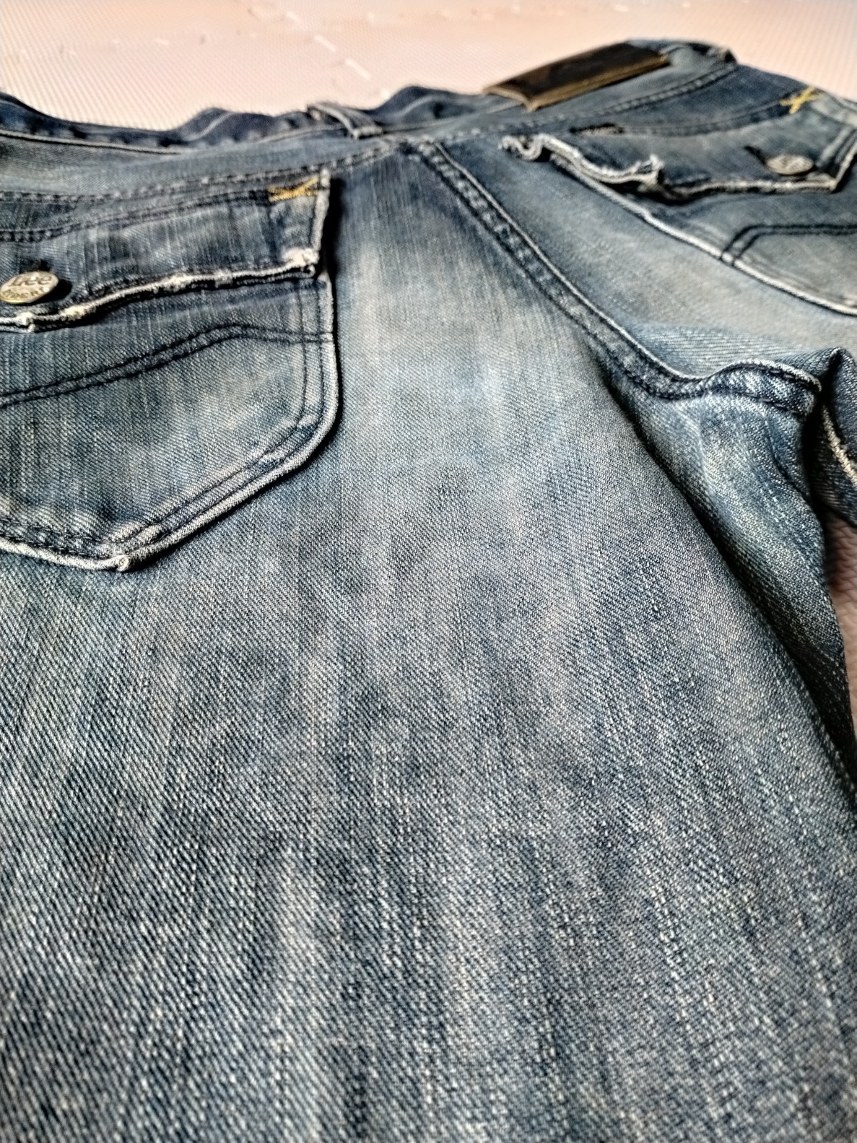 Lee Riders Gold Label LM2205 Bootcut Flare Denim Jeans Distressed Made In Japan