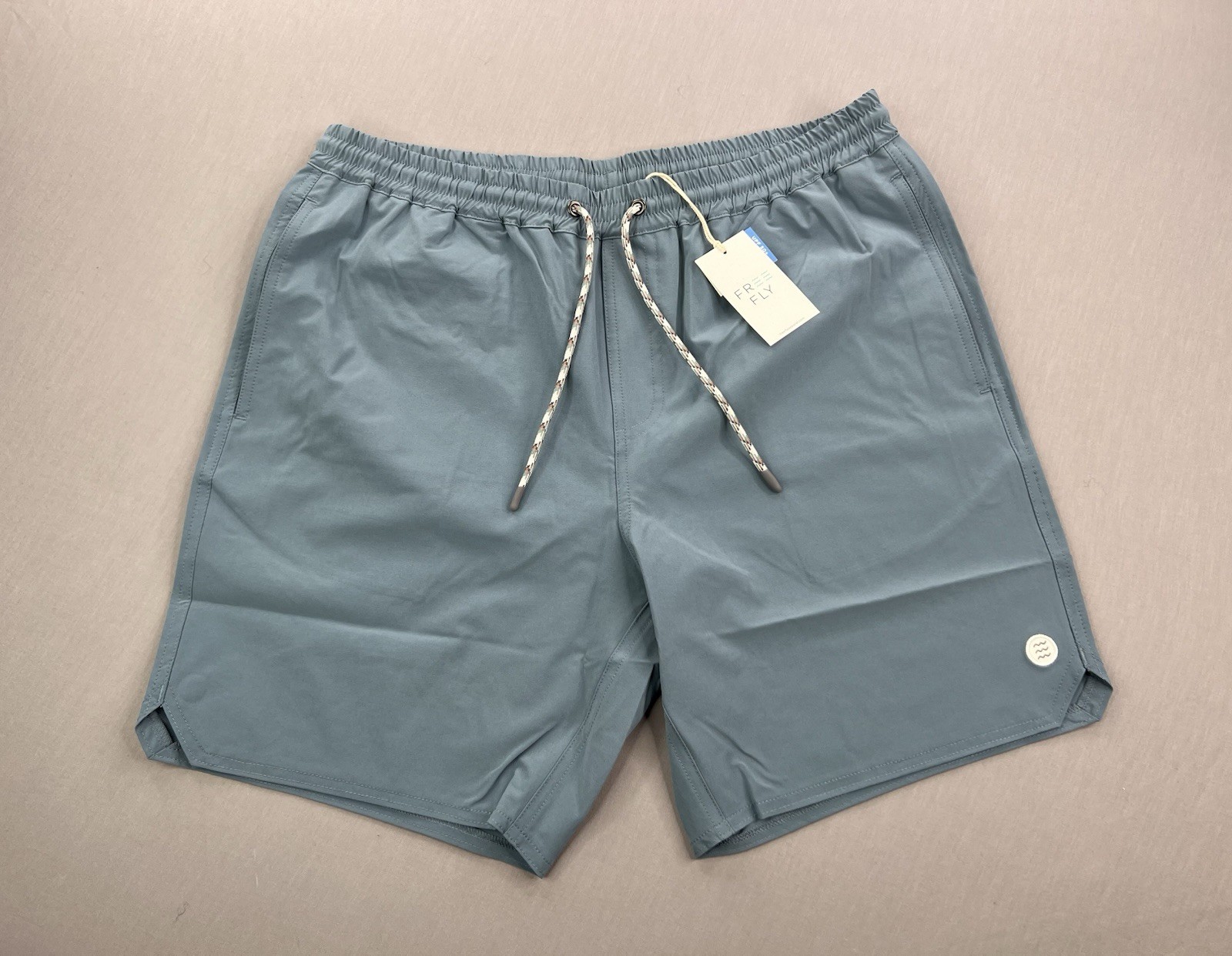 FREE FLY Mens Sz XL ANDROS SHORTS PACIFIC BLUE STRETCH TRUNK FISHING SWIM BEACH