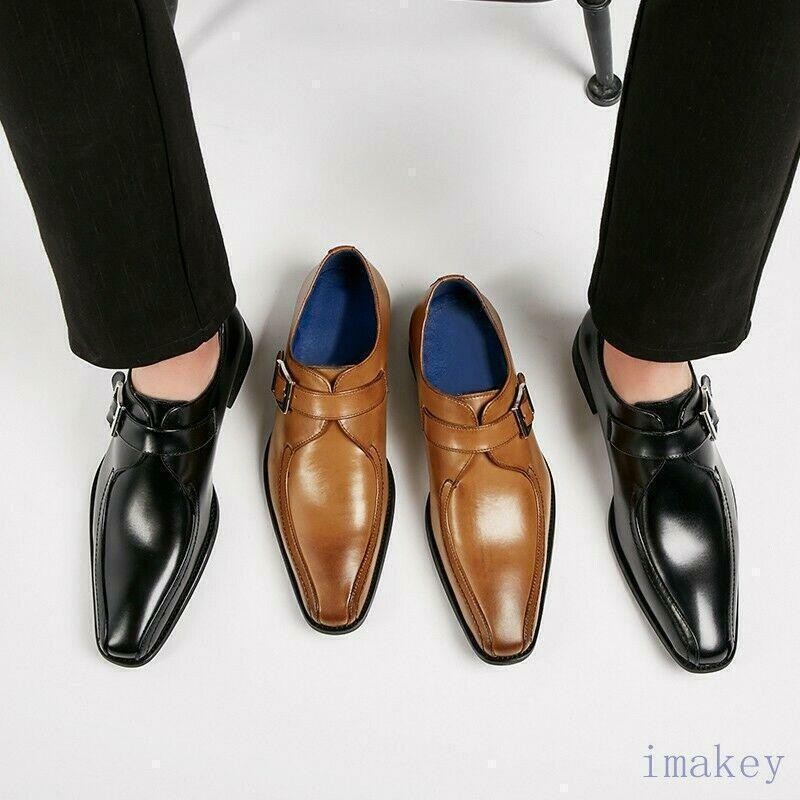 Mens Pointed Toe Leather Oxfords Business Low Top Club Casual Evening Shoes Size