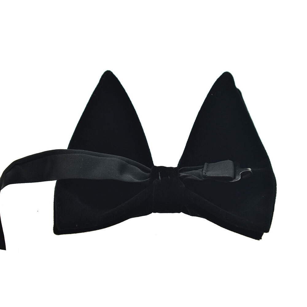 Men Oversize Velvet Bow Tie Big Bowtie Pre-Tied Wedding Party Ties Bowknots