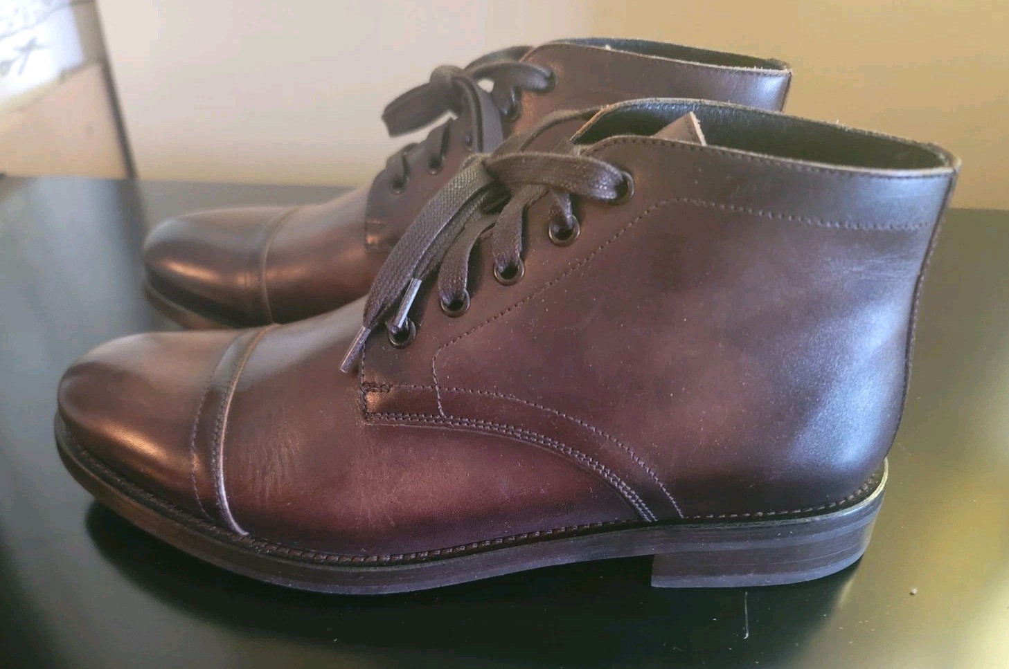 Thursday Boot CADET Men’s Size 8.5 Rich Mahogany Brown Leather Cap Toe Boot NEW
