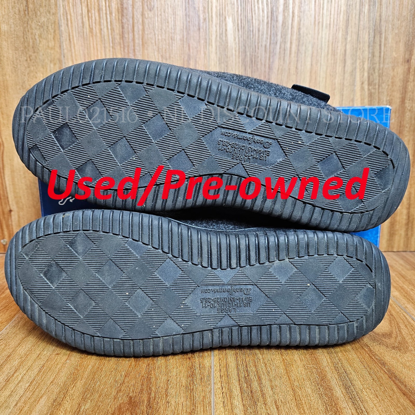 DEARFOAMS Men’s Total Comfort Memory Foam Slippers Machine Washable ~ Black
