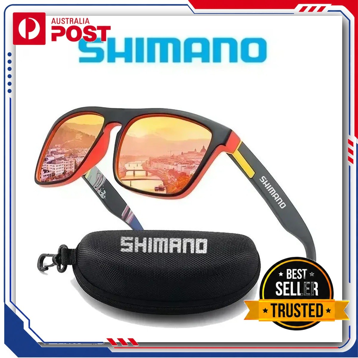Shimano Men UV400 Polarized Sunglasses Fishing Sports Eyewear for Driving