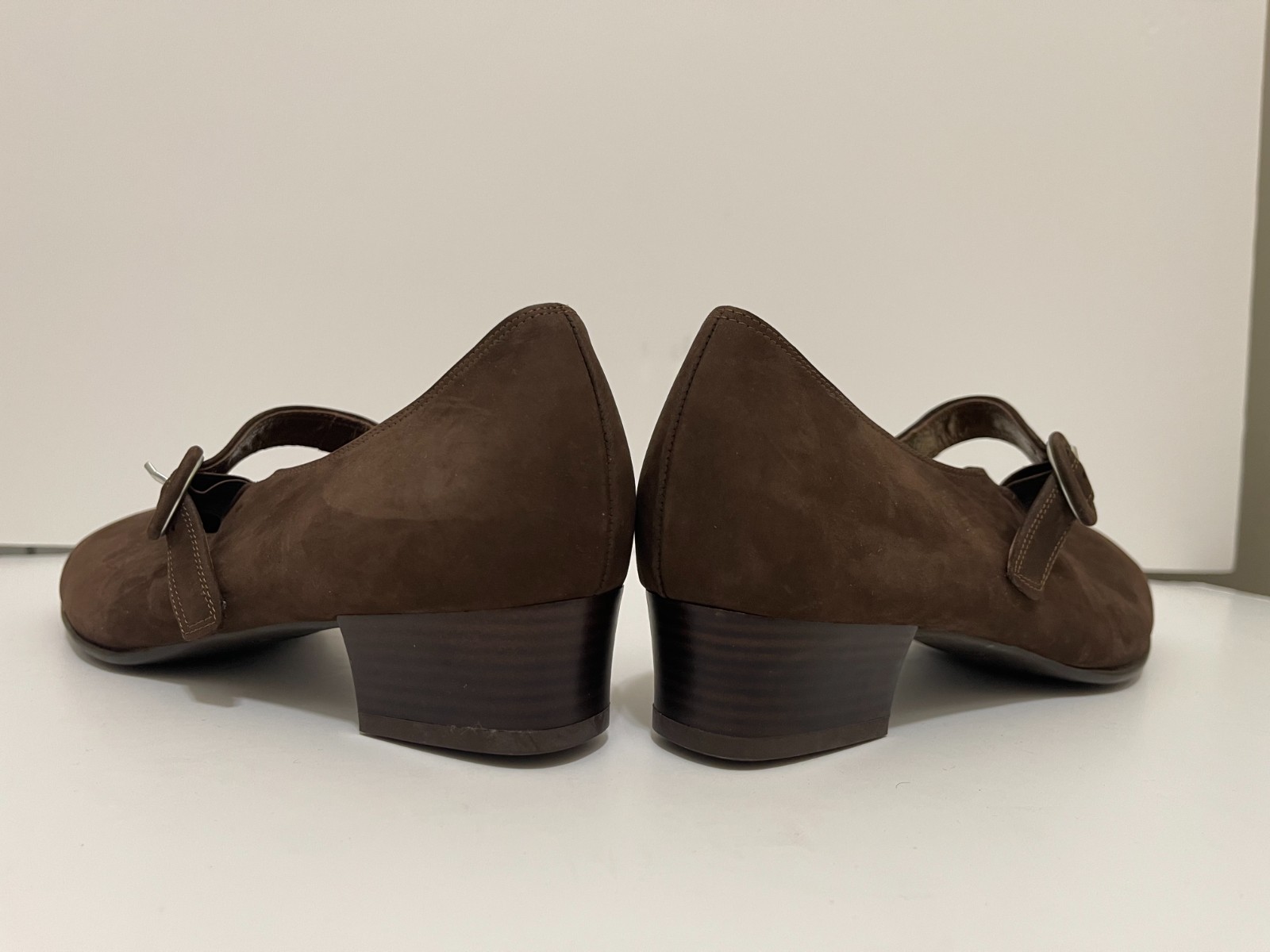 NWOB NEW Theresia Gaby Mary Jane Brown Suede German comfort shoes 5.5G US 7