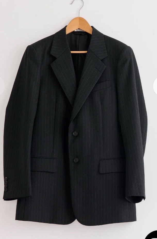 Joseph & Feiss Charcoal Black Pinstripe Suit 2 Piec 100 wool size 48R 43W NWOT