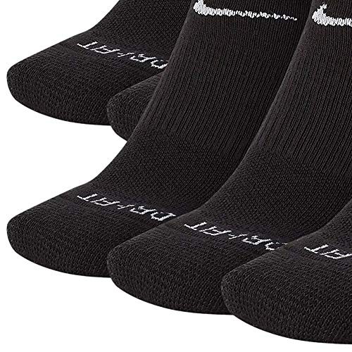 Nike Unisex 6PK Everyday Plus Cushion No Show Socks Black/White L SX6898-010