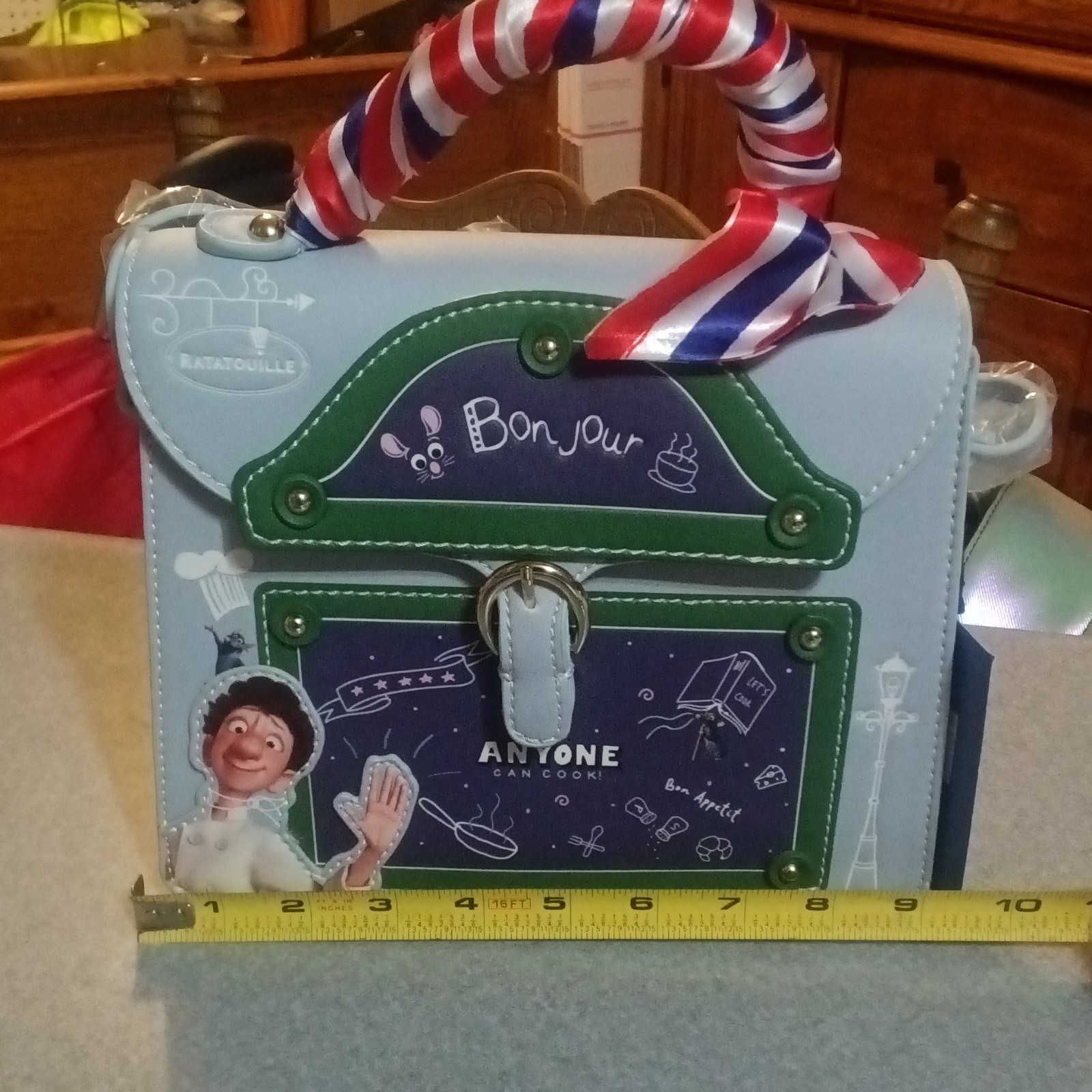 Danielle Nicole Pixar Ratatouille Remy Blue Satchel, Top Handle, Strap, Bow