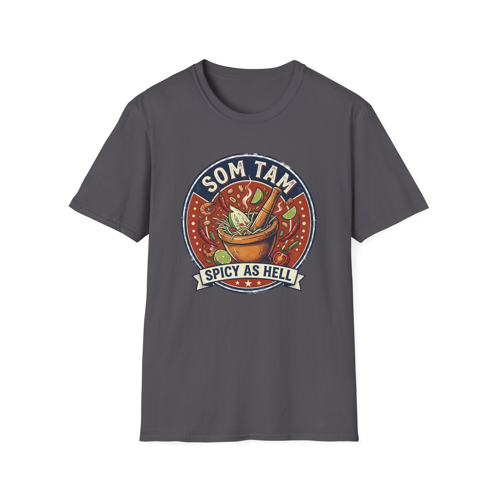 Som Tam T-Shirt Thai Food Papaya Salad Spicy Graphic Tee Thailand Foodie Gift