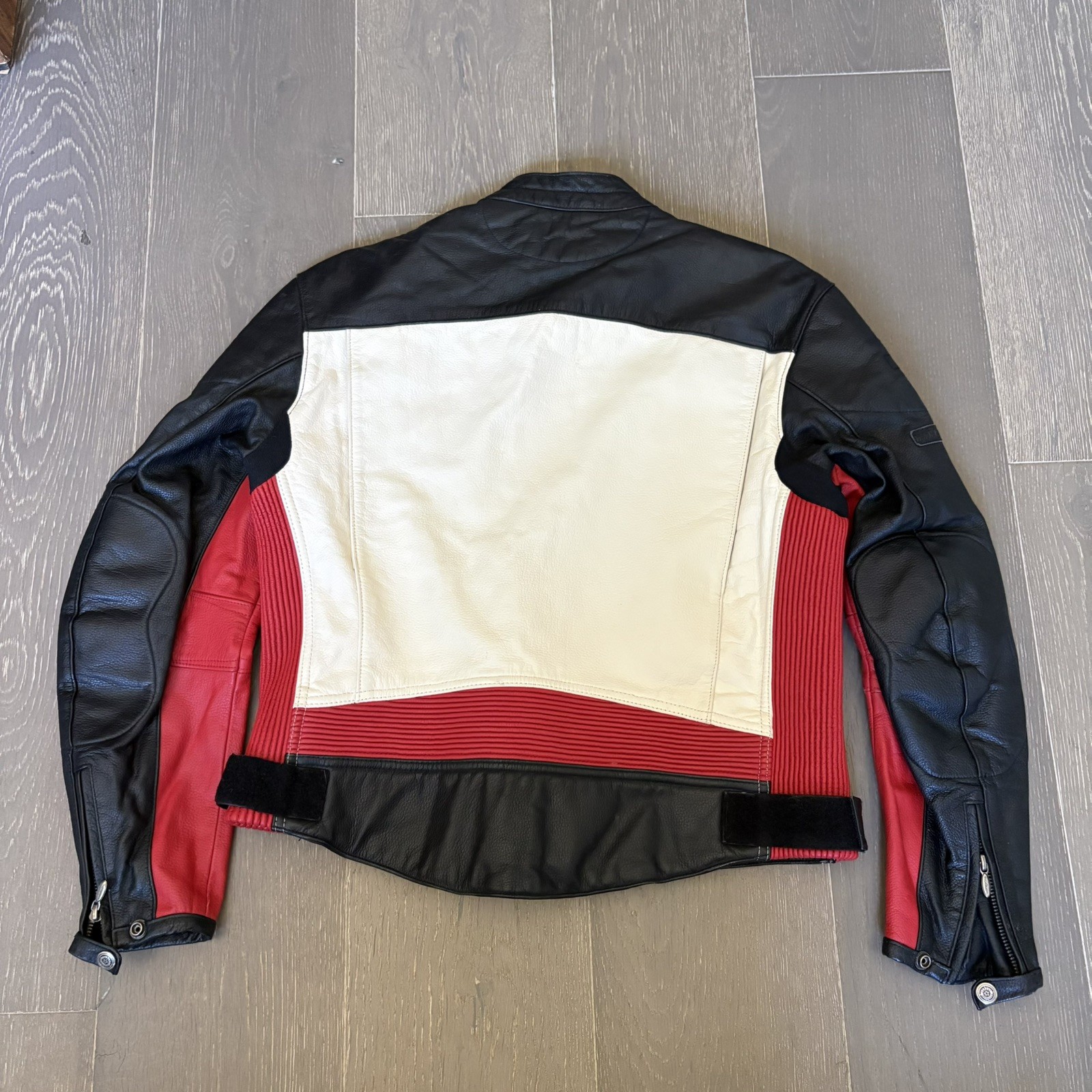 Harley Davidson Women’s Rapid City Black Red White Leather Jacket 97158-03VW