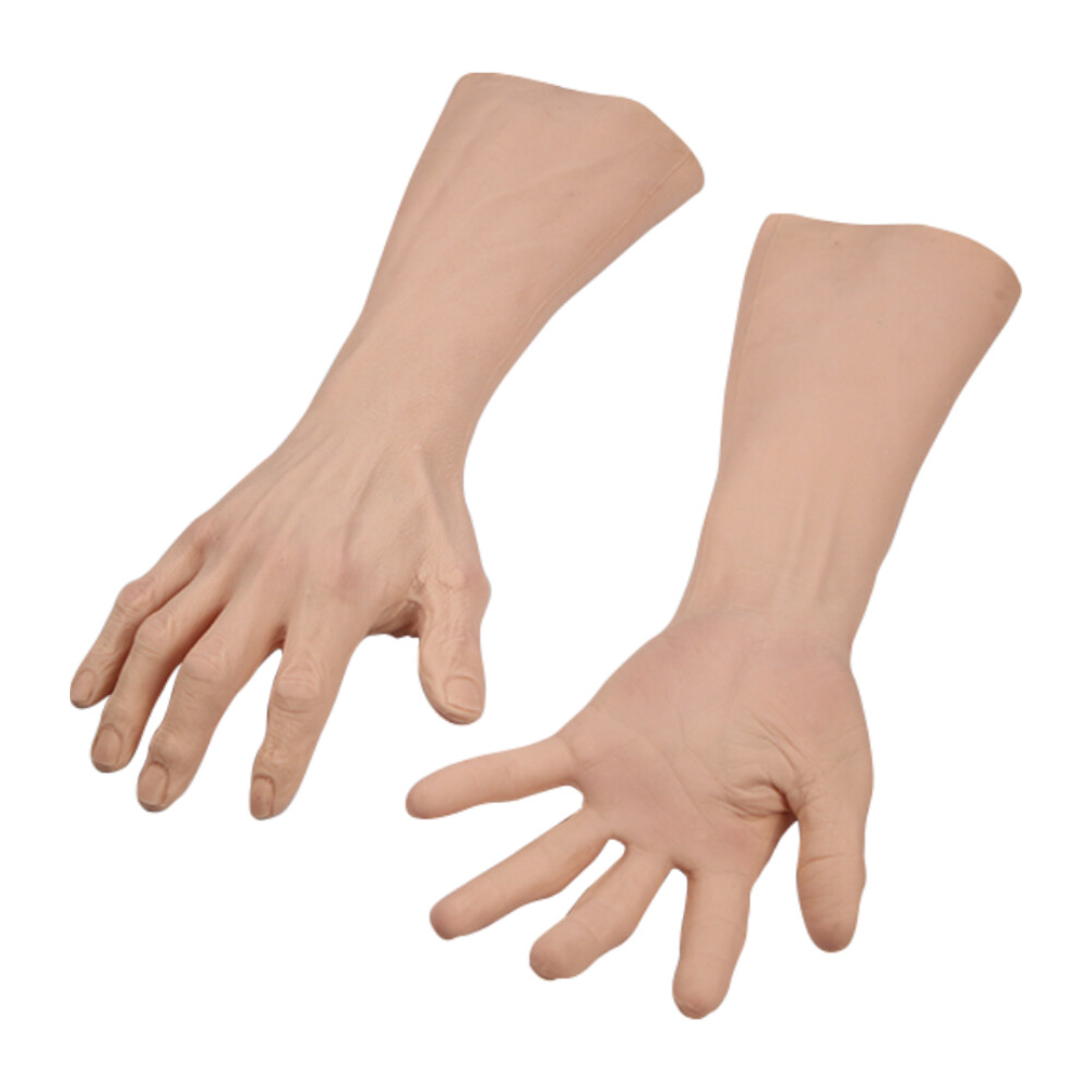 Realistic Silicone Glove Hand Skin Cover Scars Hand Sleeve Cosplay Crossdresser