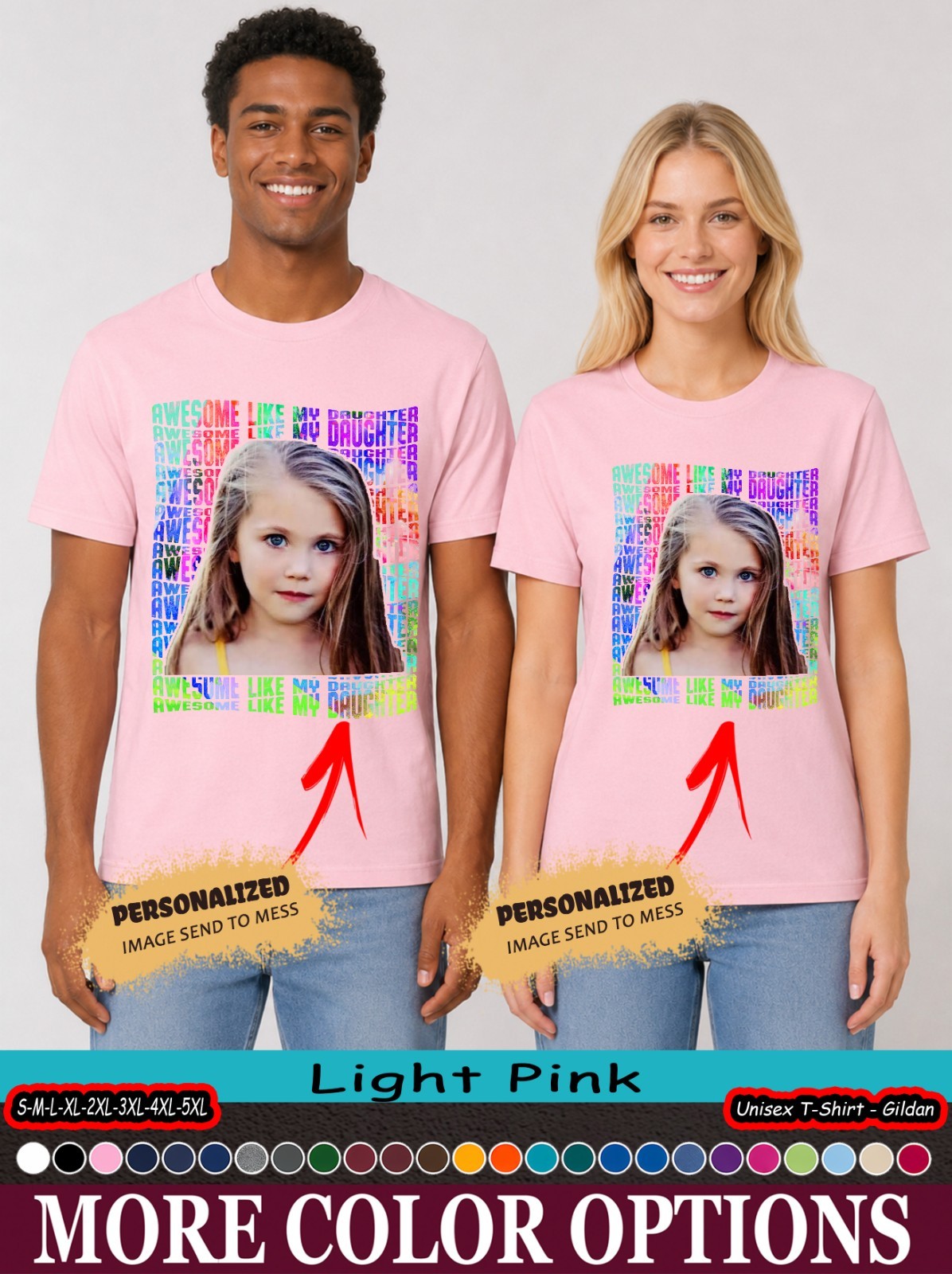Custom Photo Proud Father Awesome Like My Daughter Shirt, Dad Appreciation Tee