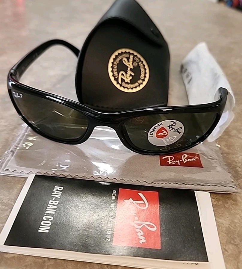 Ray-Ban Polarized Small Predator Active Lifestyle Sunglasses RB4115 601/9A Wrap