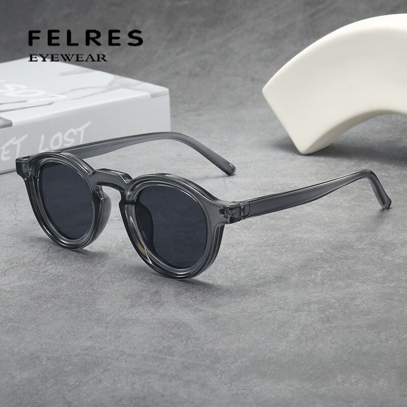 Unisex Round UV Protection Sunglasses Fashion Thick Frame Driving Shade Glasses