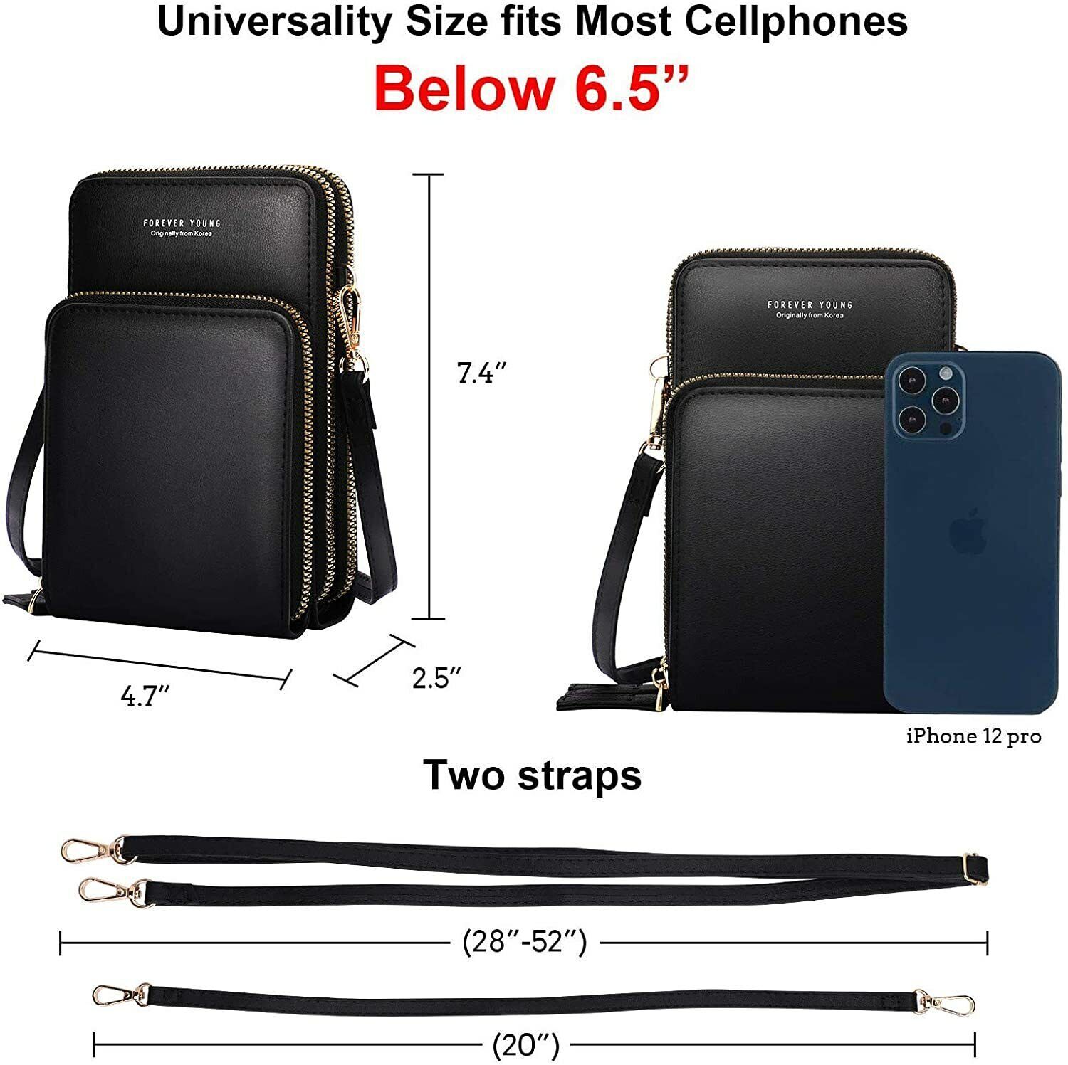 Crossbody Cellphone Purse Women Touch Screen Bag Wallet Mini Shoulder Handbag US