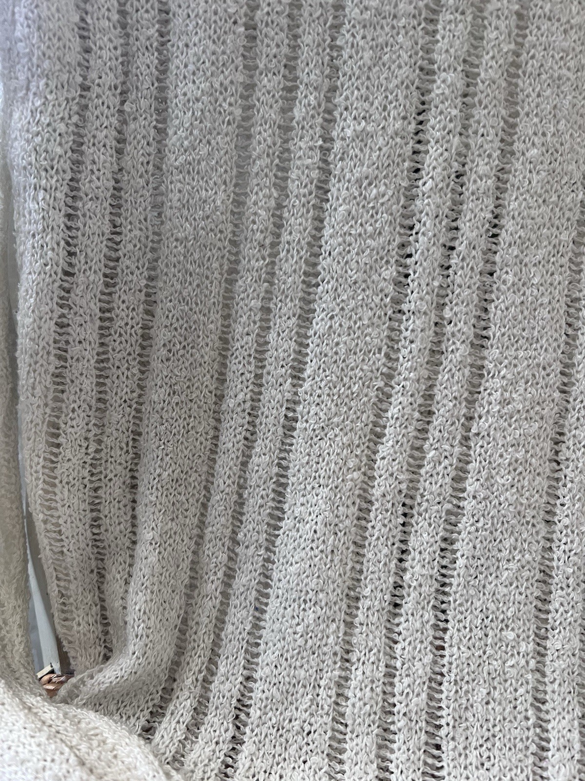 90s Billabong White Knit V-Neck Pullover Sweater Lightweight Long Sleeve S