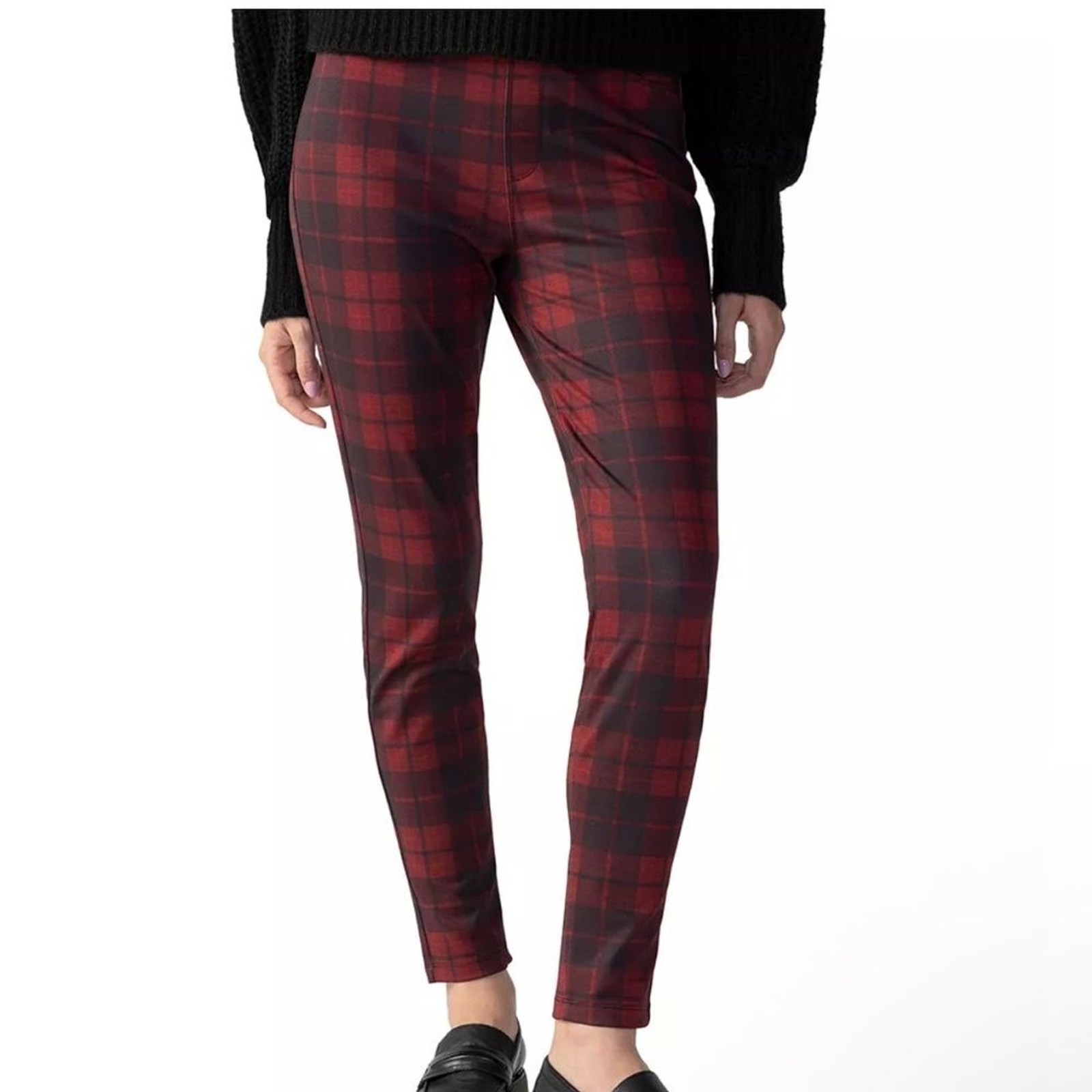 Sanctuary Red and Black Checkered Skinny Pants Size:XXS Retail: $89