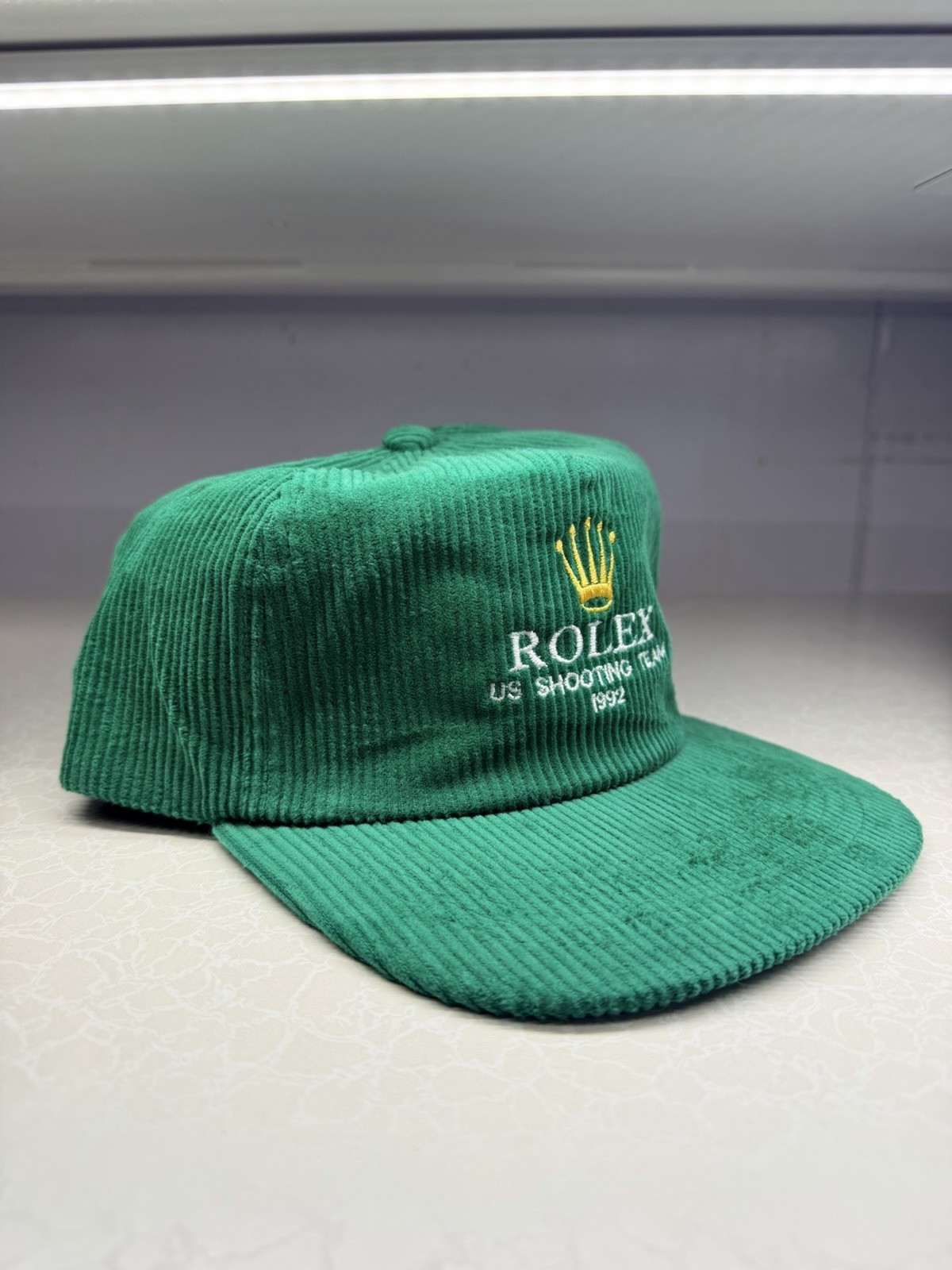 Vintage Rolex Embroidery Corduroy Green