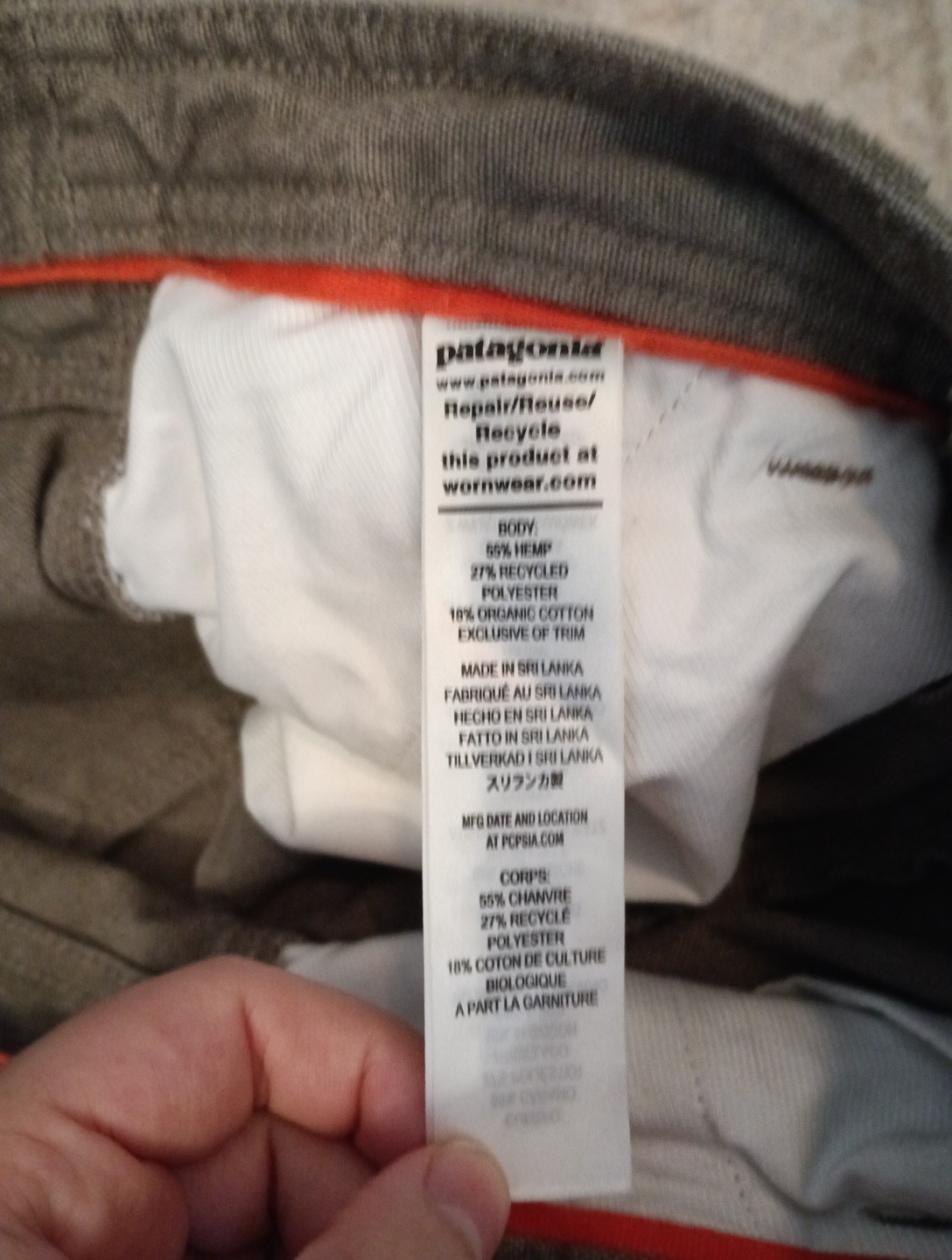 Patagonia All Seasons Hemp Canvas Double Knee Pants Women 6 Tan Hemp Blend