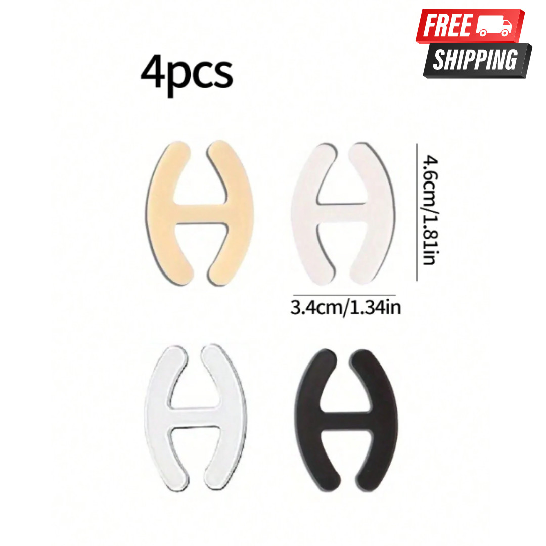 4 Pcs Women Bra Strap Holder Clips for Racerback Anti-Slip Bra Cross Back Clips