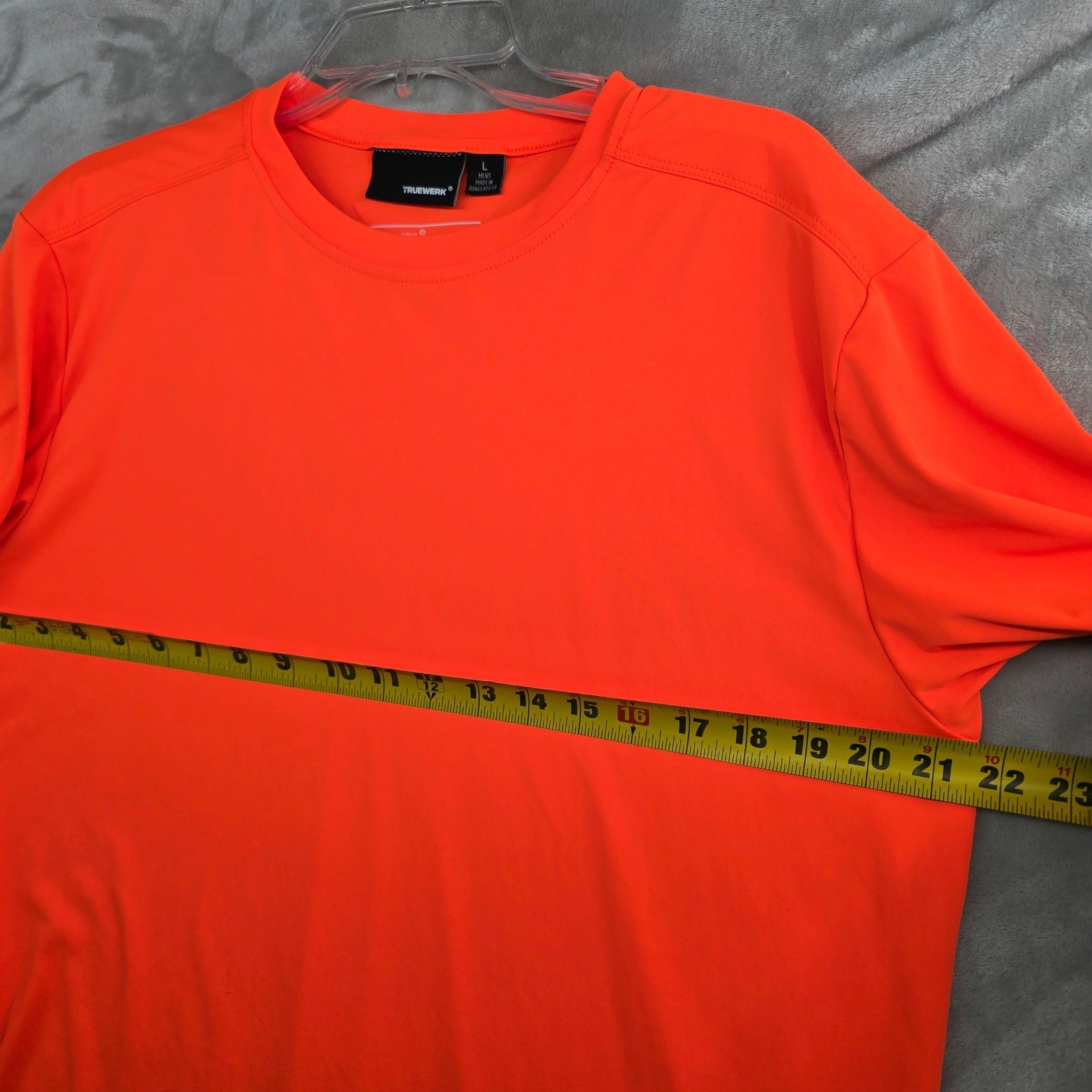 TRUEWERK B1 SIN TEE Mens Orange Short Sleeve Sun Tee Workwear Size LARGE NEW