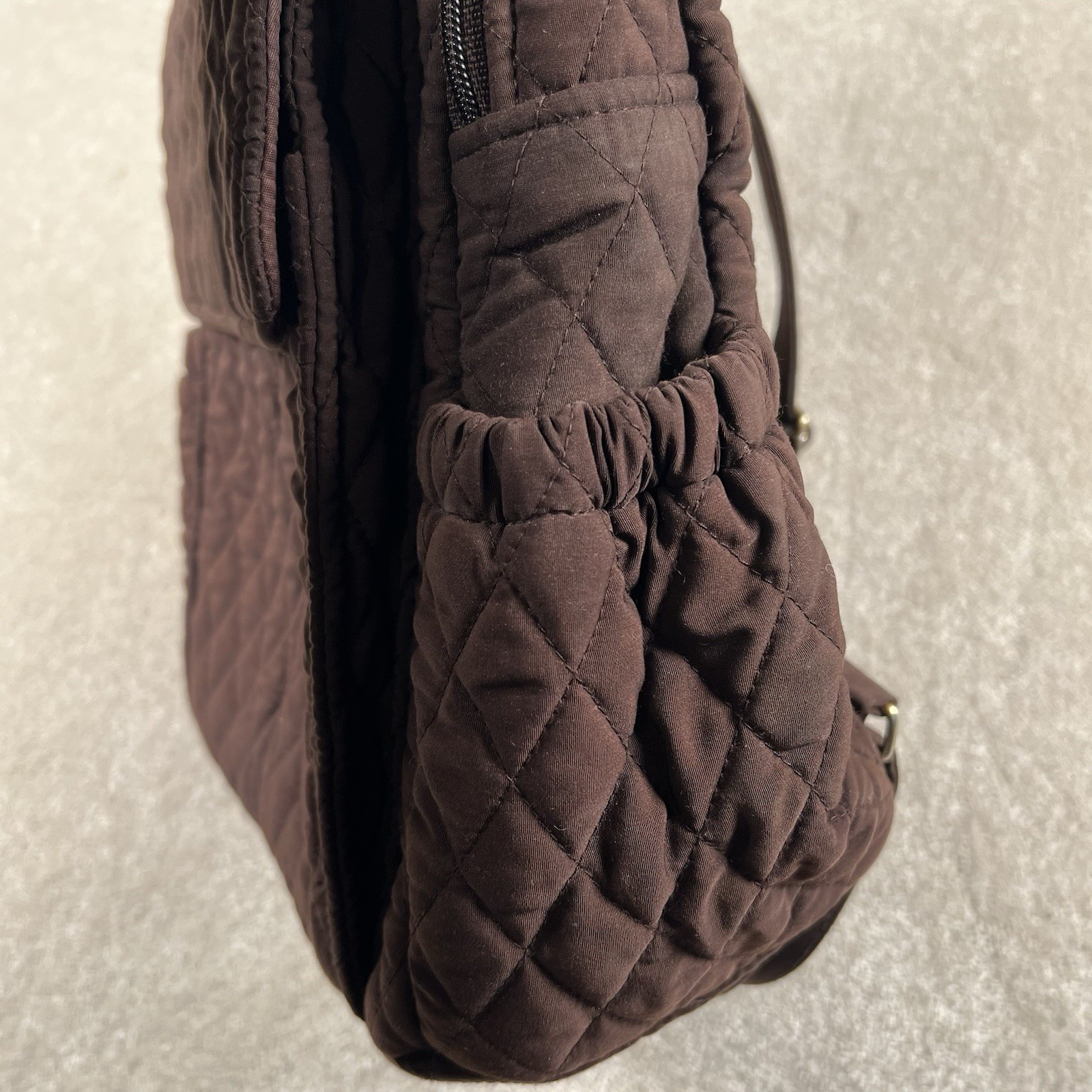 Vera Bradley BackPack Quilted Brown Essential Classic Cotton School Casual