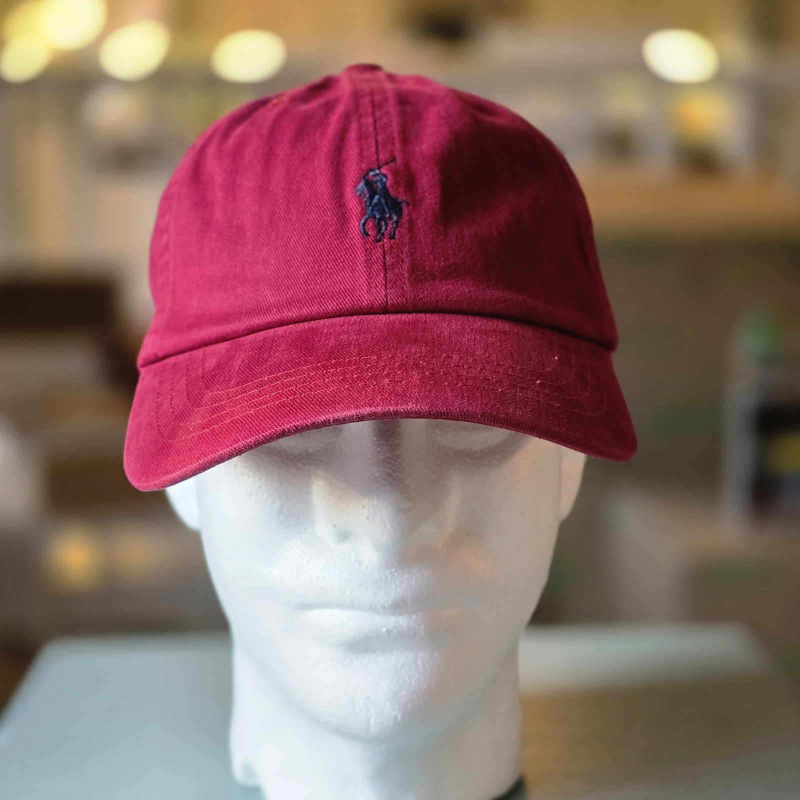 Polo Ralph Lauren Men’s One Size Cotton Chino Adjustable Ball Cap Maroon Wine