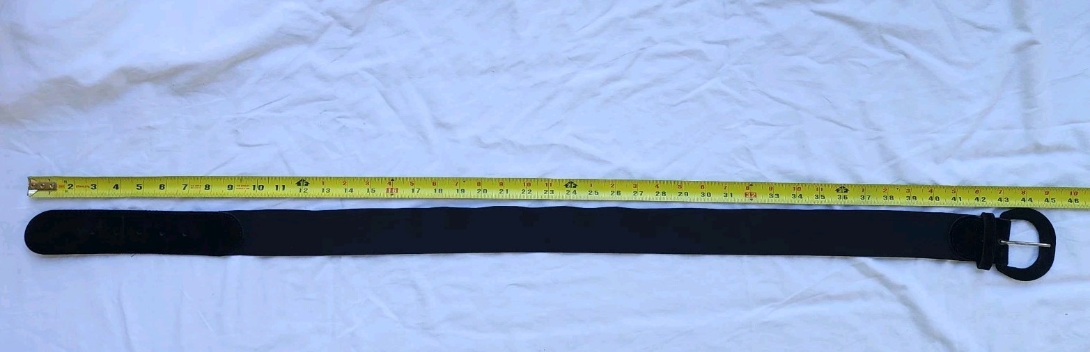 Women’s Vintage Y2K Black Elastic Stretch W/Suede Like Ends Size XL