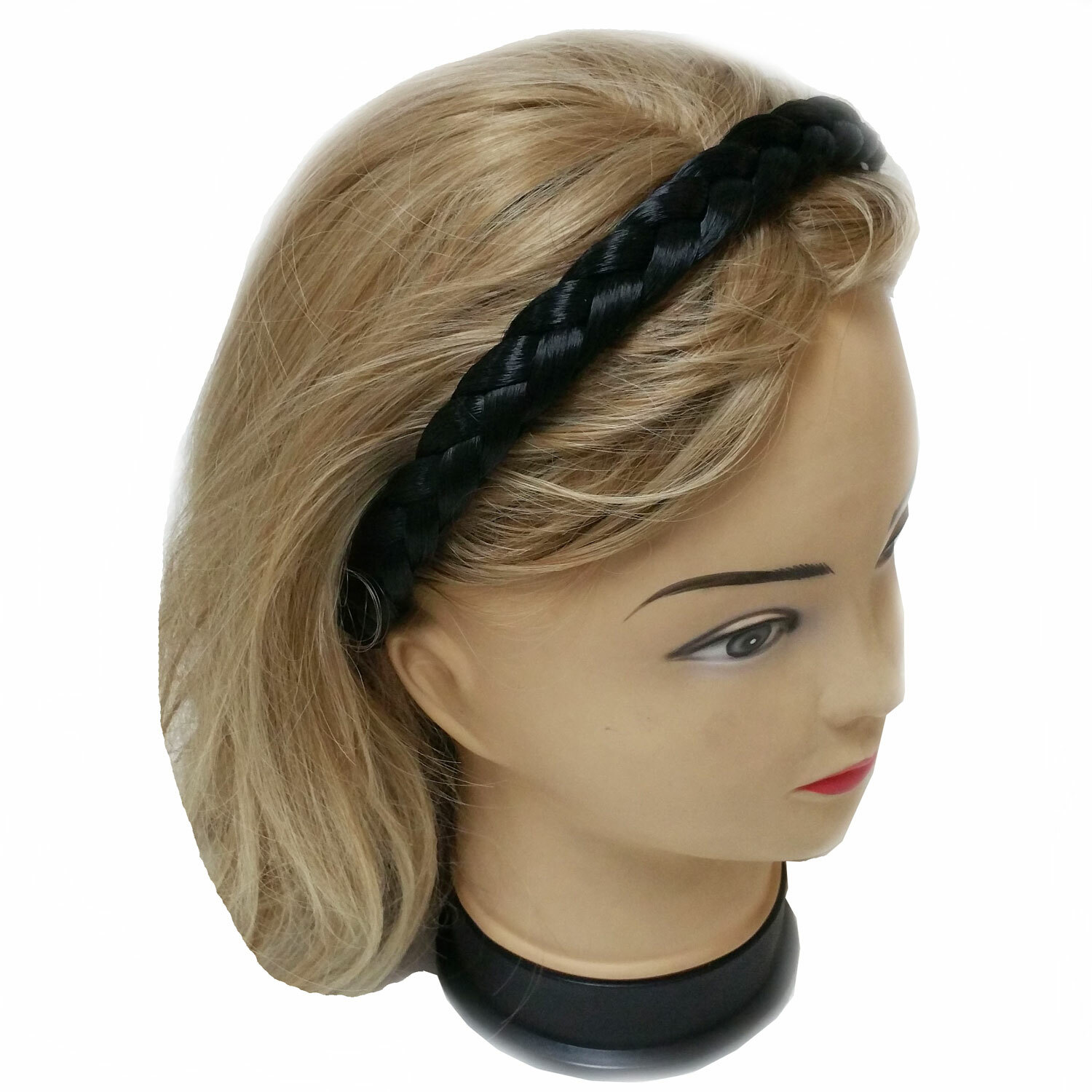0.5″ Synthetic Hair Headband Braided Plaited Plait Band Hairband Women Girl
