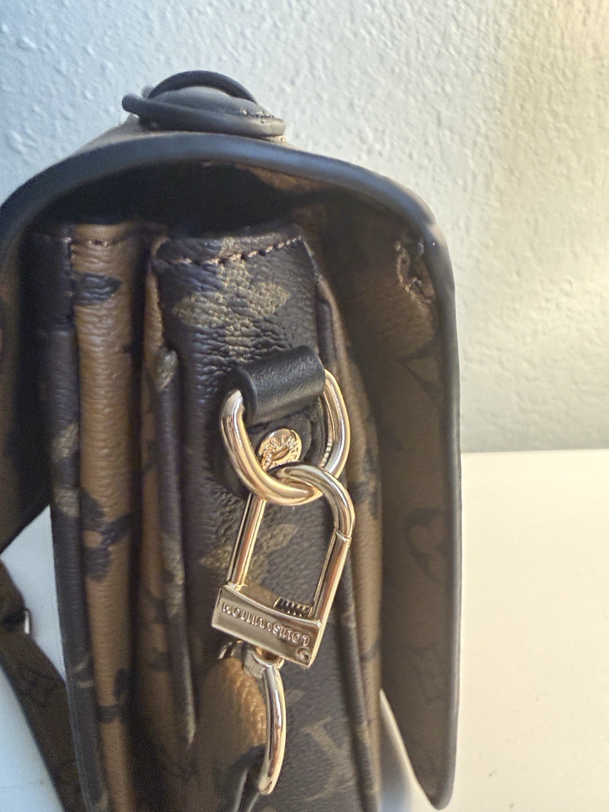Louis Vuitton Monogram Pochette Metis Brown Top Handle Crossbody Adjustable