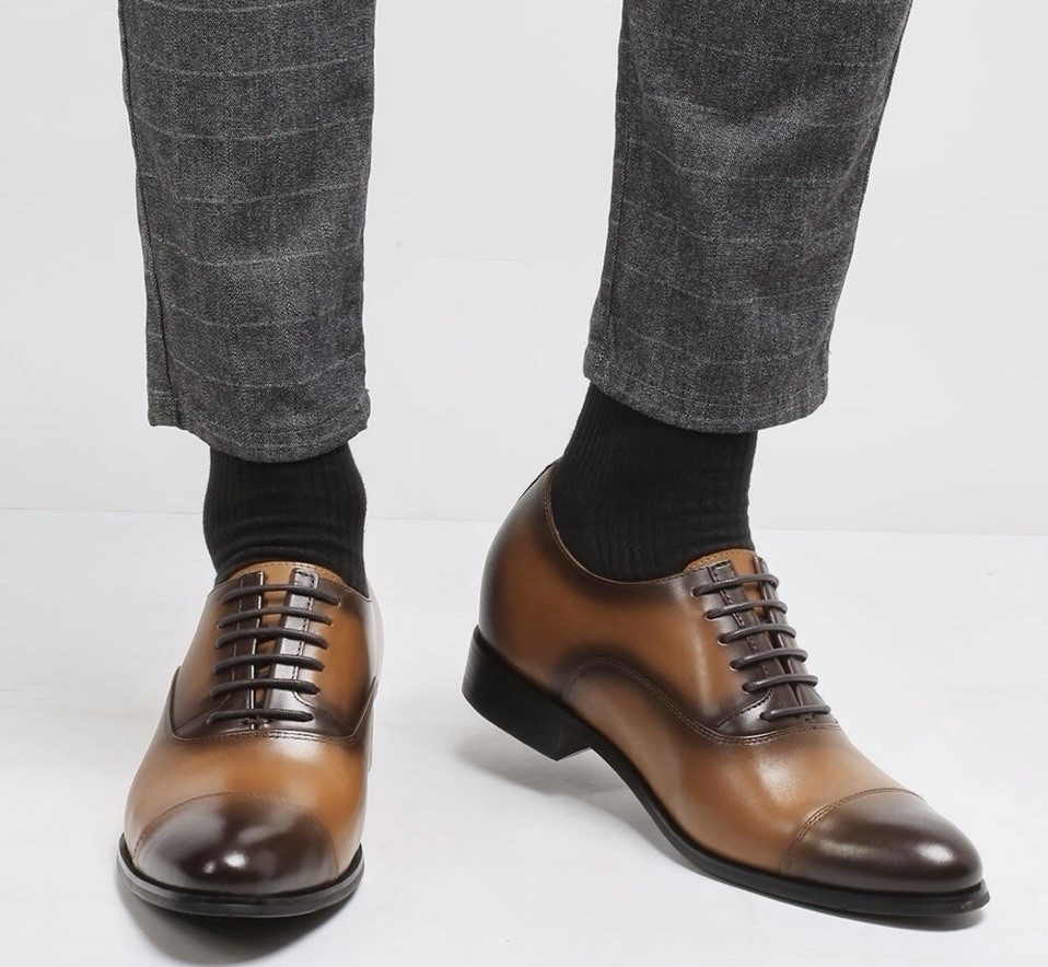 ChamARIPA Men’s Oxford Dress Shoes Size 40 EU Brown Leather Worn Once