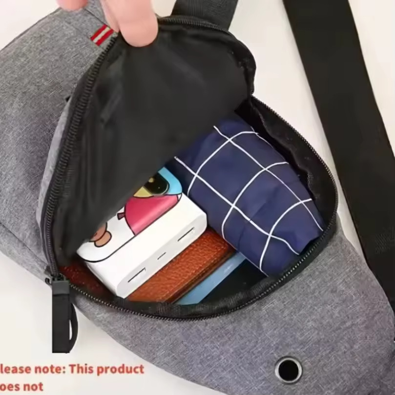 Crossbody Chest Bag Men Women Sling Backpack Travel Hiking Shoulder Bag Black