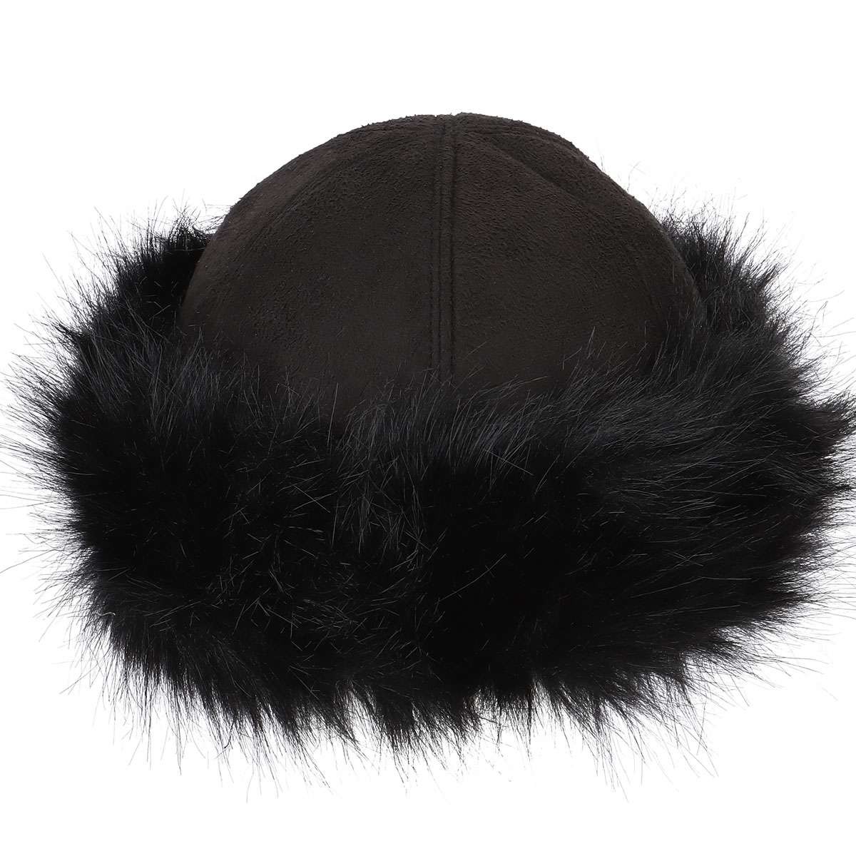Women Round Russian Fluffy Faux Fox Fur Hat Winter Ear Head Warmer Ski Hats Cap