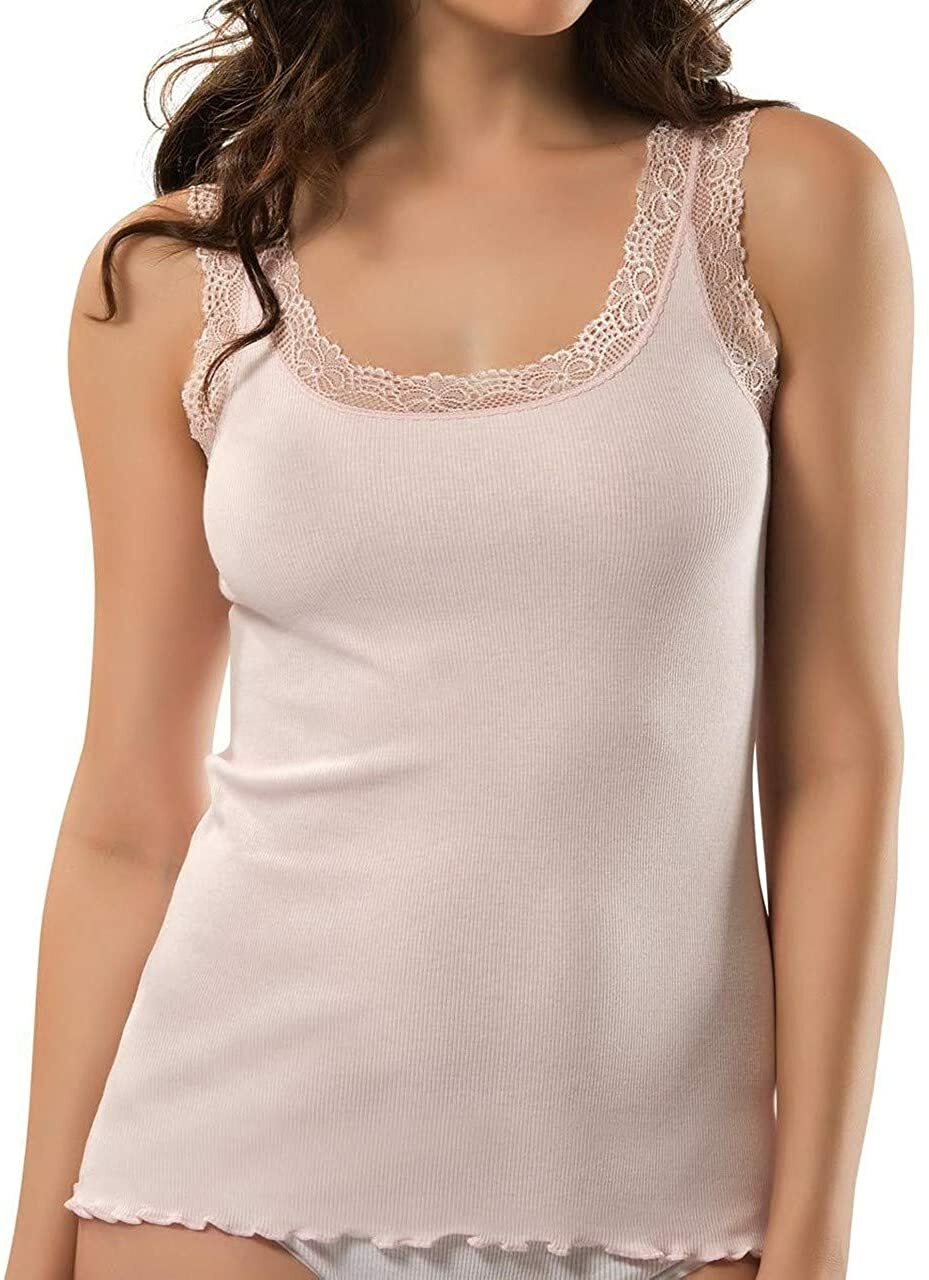 Wome’s Tank Top Camisole with Lovely Lace Trim Style Soft Sexy Sport Yoga