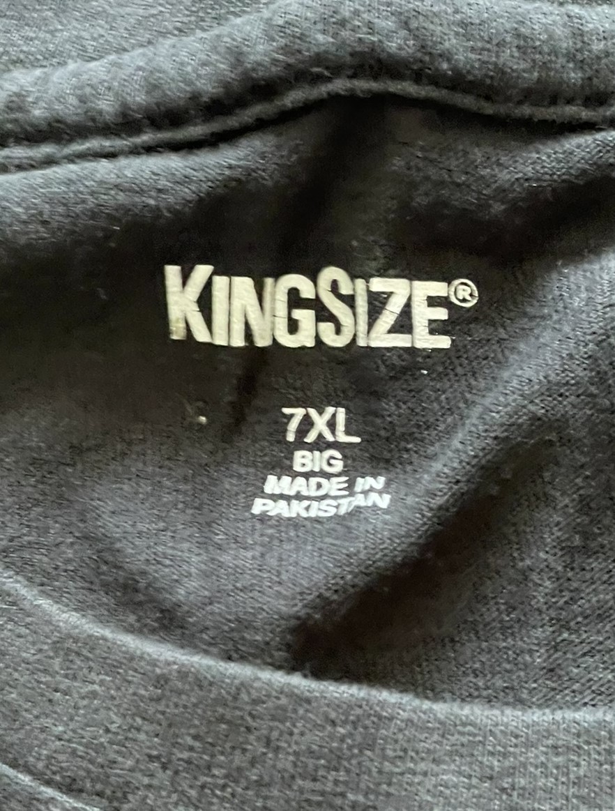 KingSize Mens Black T-Shirt – 7XL Big – Special Event Transportation