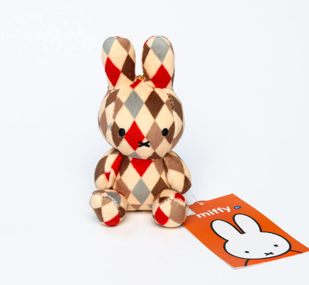 Nijntje Miffy Official Plush Doll : Bunny Rabbit Rainbow Toy Key Chain 11×6cm