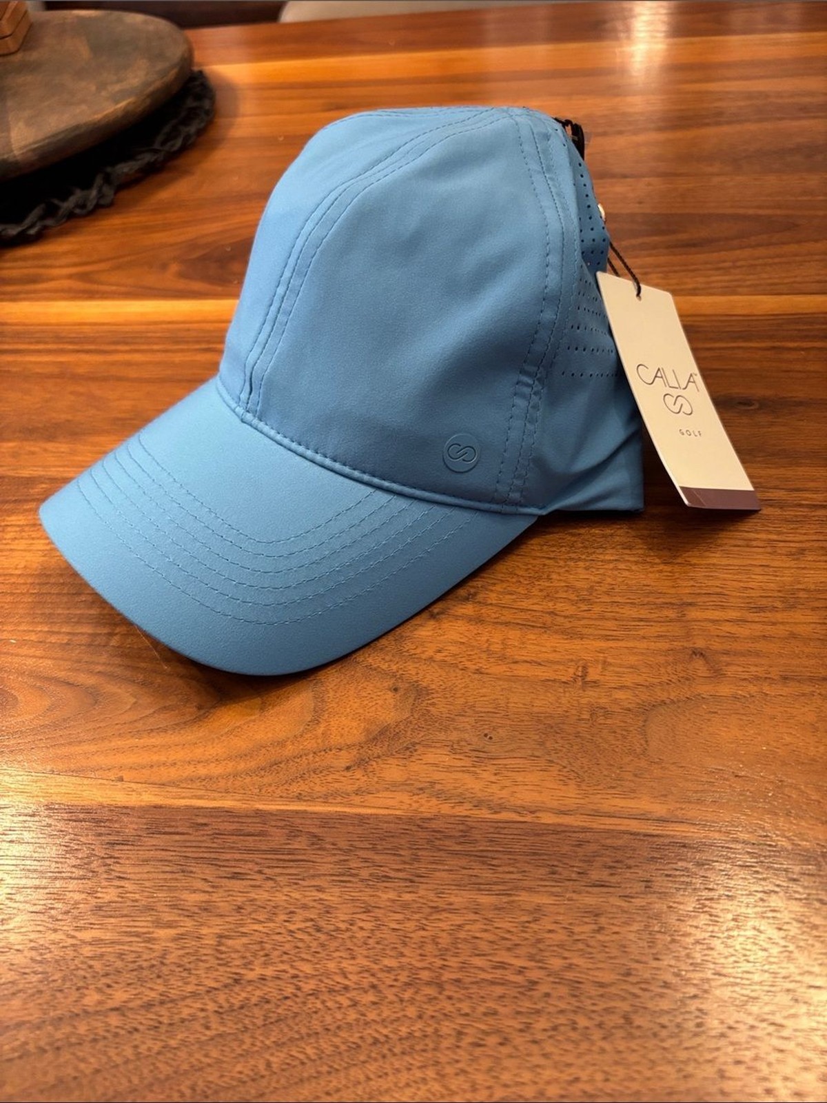 NWT New Calia Golf Tranquil Blue Ponytail Hat Adjustable One Size