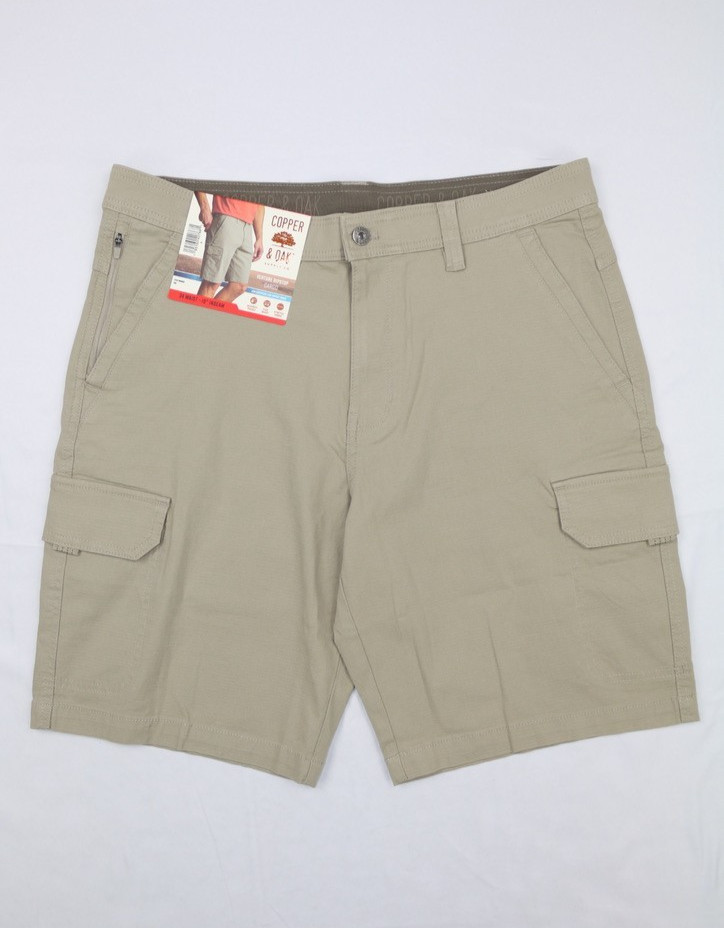Copper & Oak Mens Venture Ripstop Cargo Shorts Tan Blue Gray 10in Inseam 30-42W
