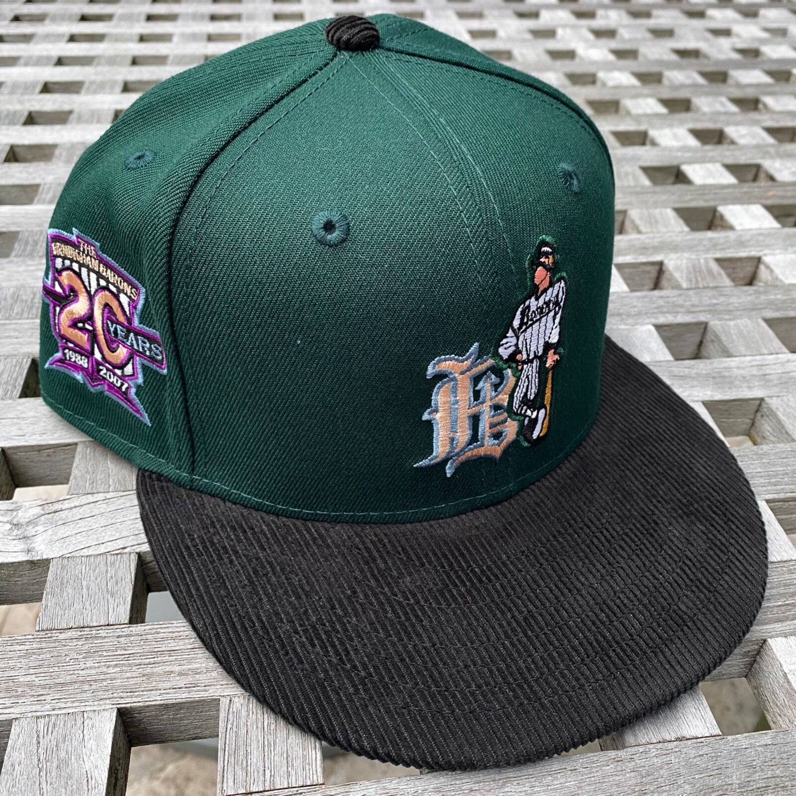 Birmingham Barons New Era 59FIFTY 2 Tone Corduroy Exclusive Fitted Cap Hat 7 5/8