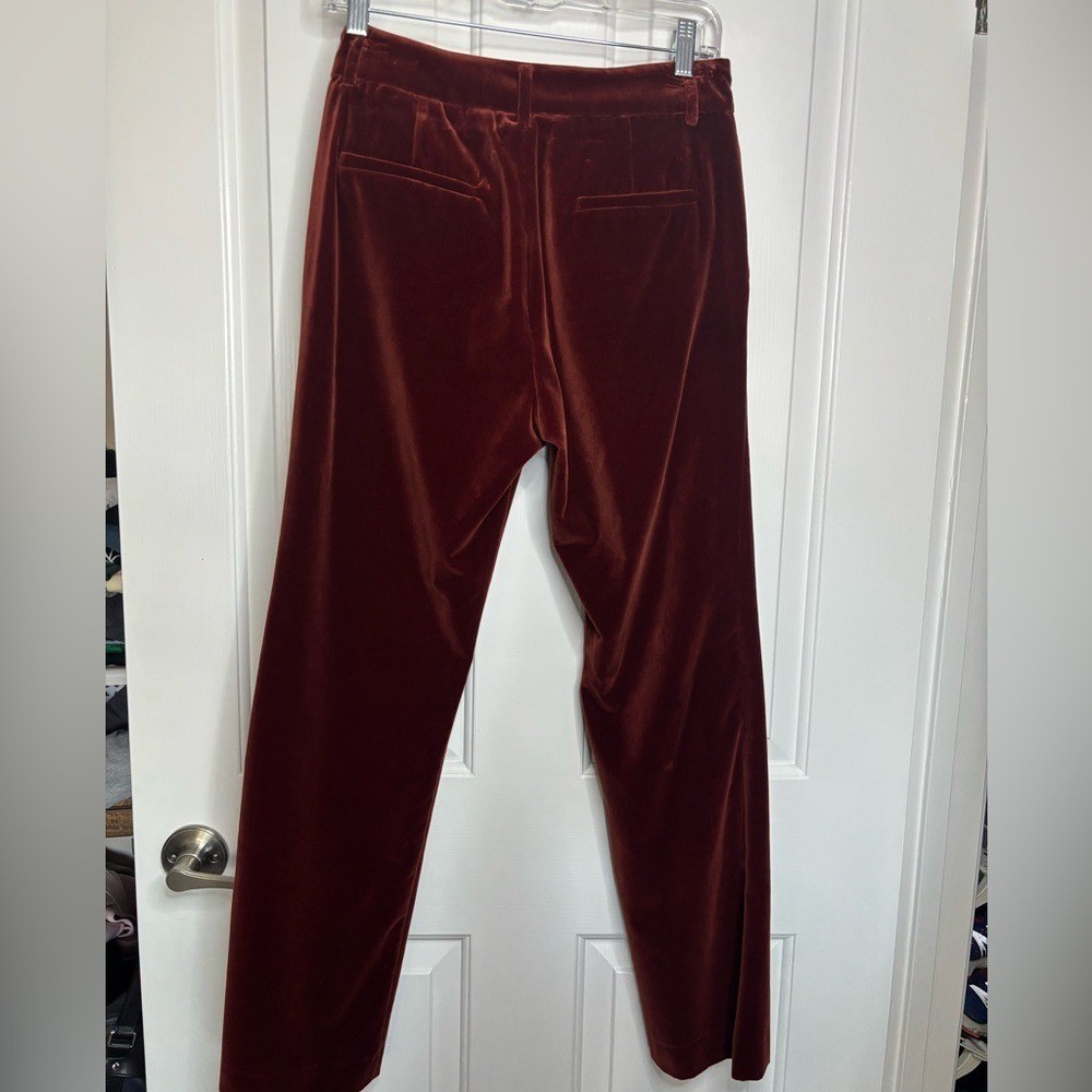 NWT LA DoubleJ Rich Coat 24-7 Velvet Solid Pants in Terracotta size S