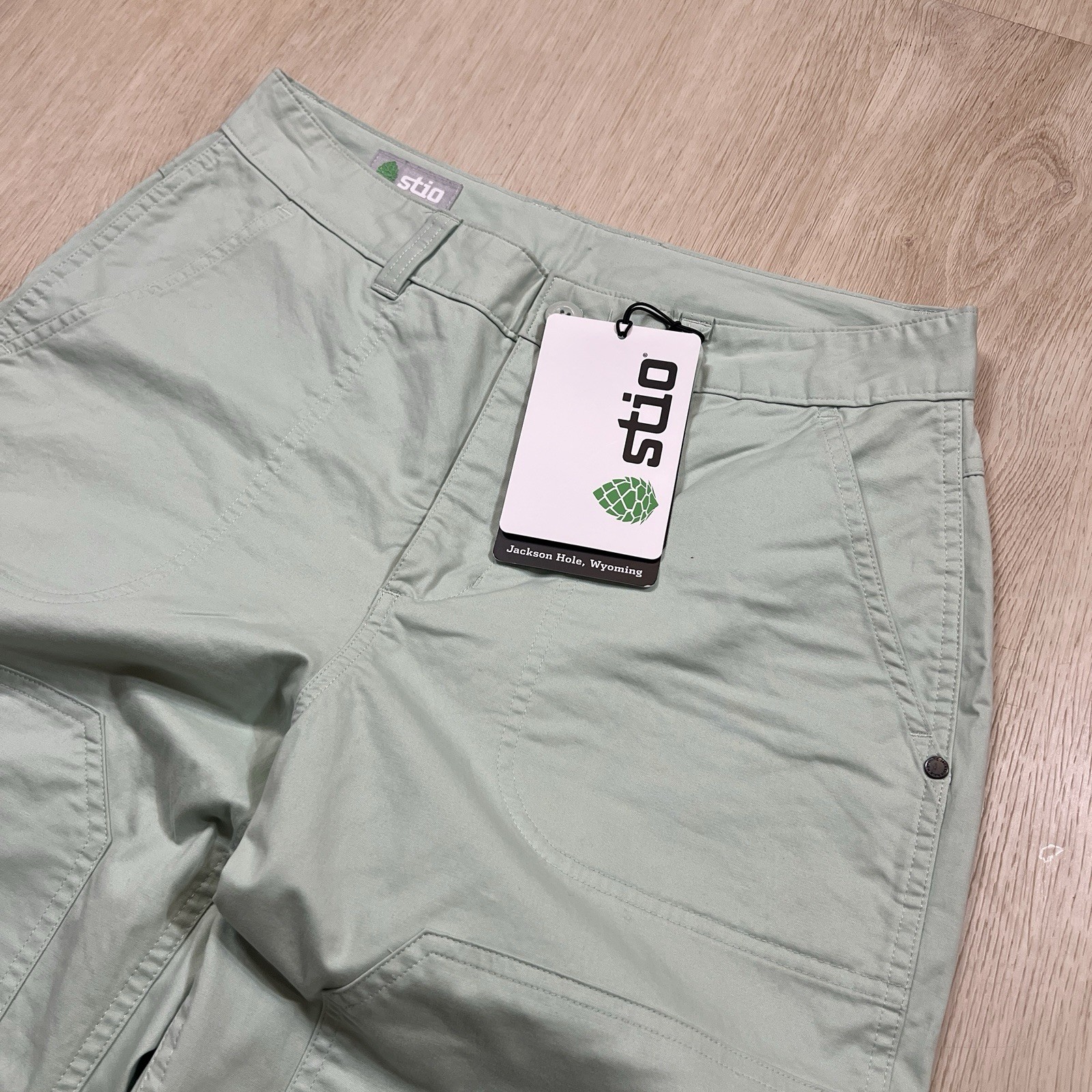 NWT Woman’s 8 Stio Rivet Twill Carpenter Pants Light Green Double Knee
